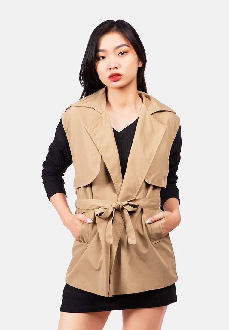 Short Epaulette Trench Coat
