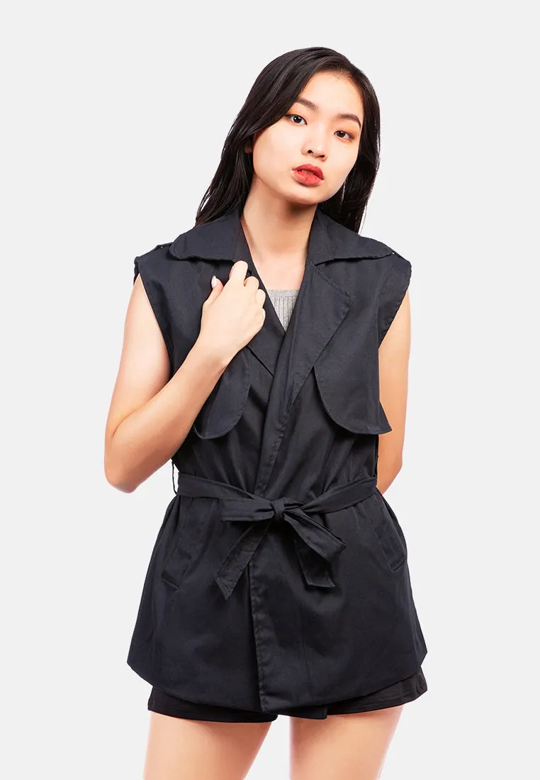 Short Epaulette Trench Coat