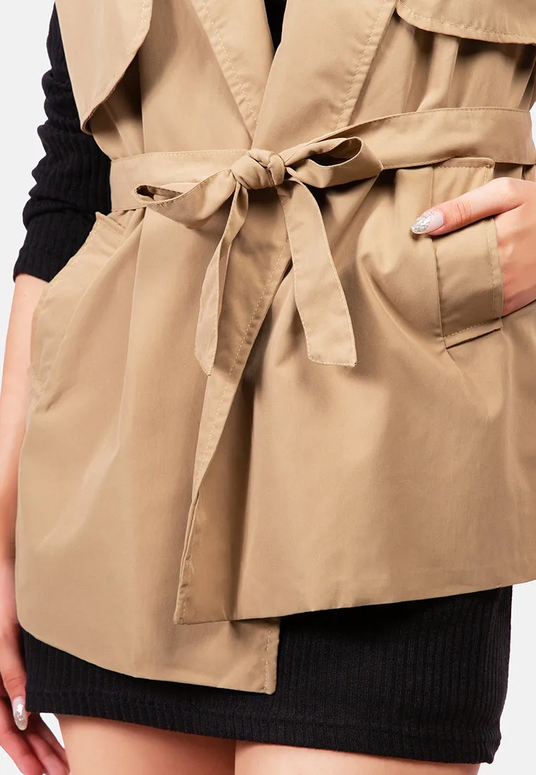 Short Epaulette Trench Coat