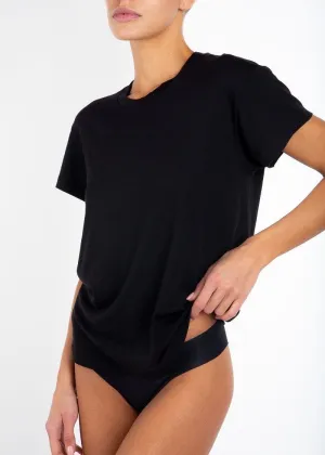 Short Sleeve Boyfriend Tee (Black)