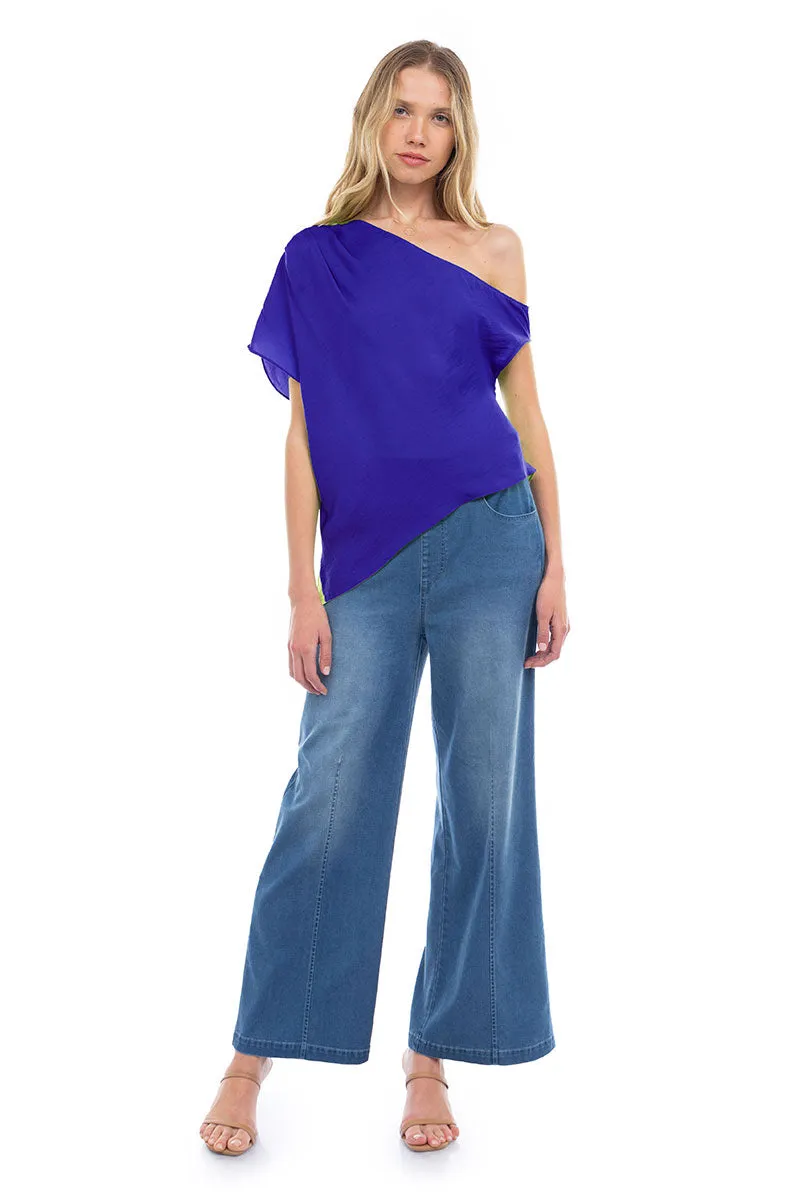 Short Sleeve Off Shoulder Blouse