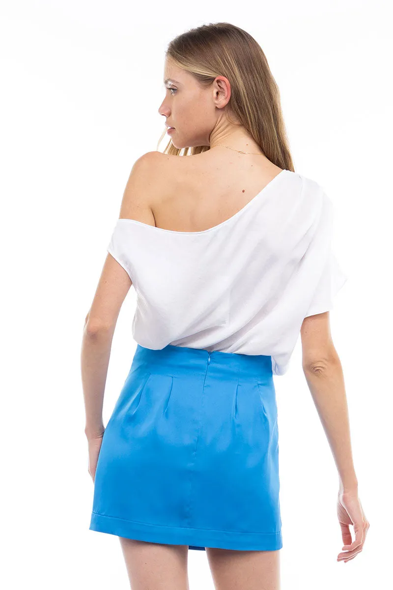 Short Sleeve Off Shoulder Blouse