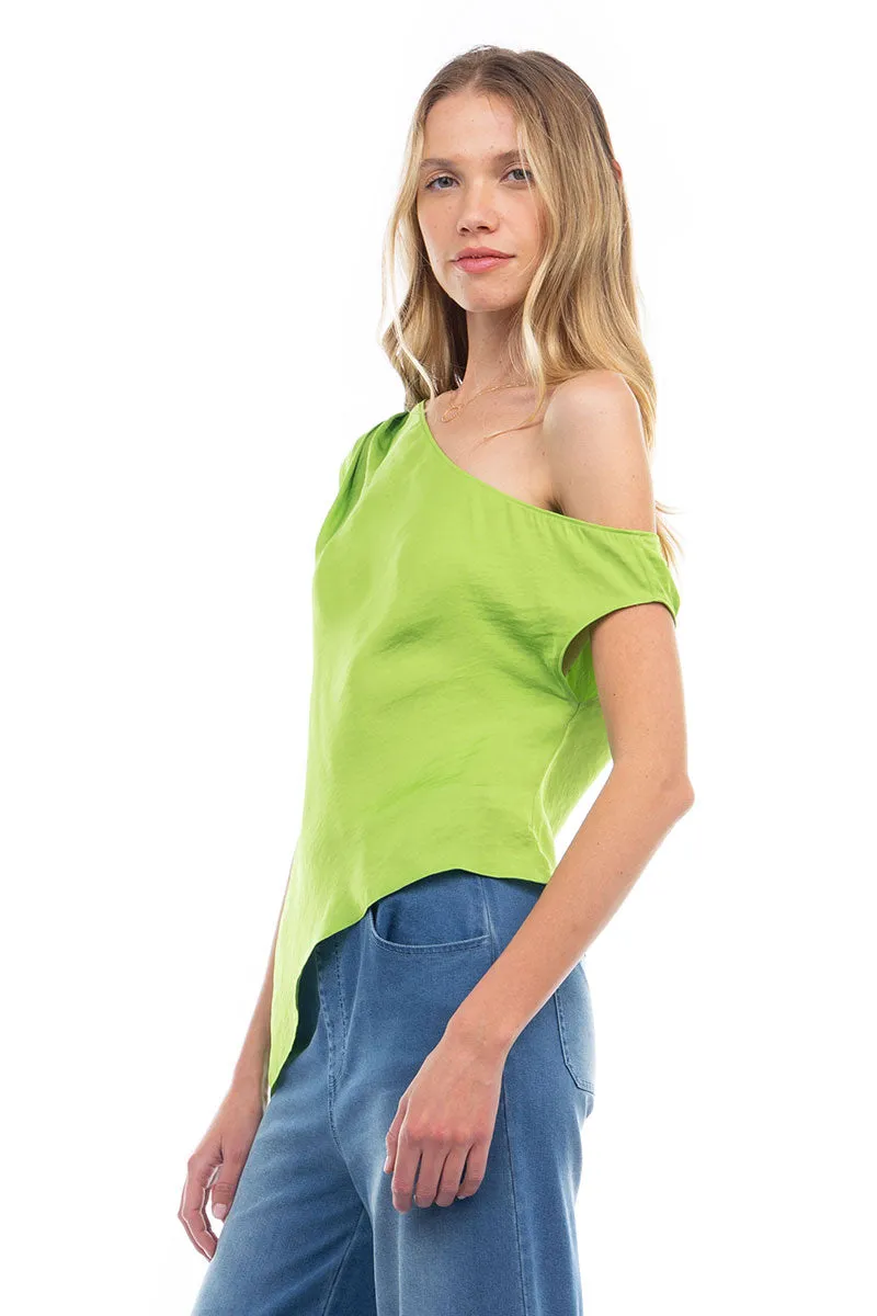 Short Sleeve Off Shoulder Blouse