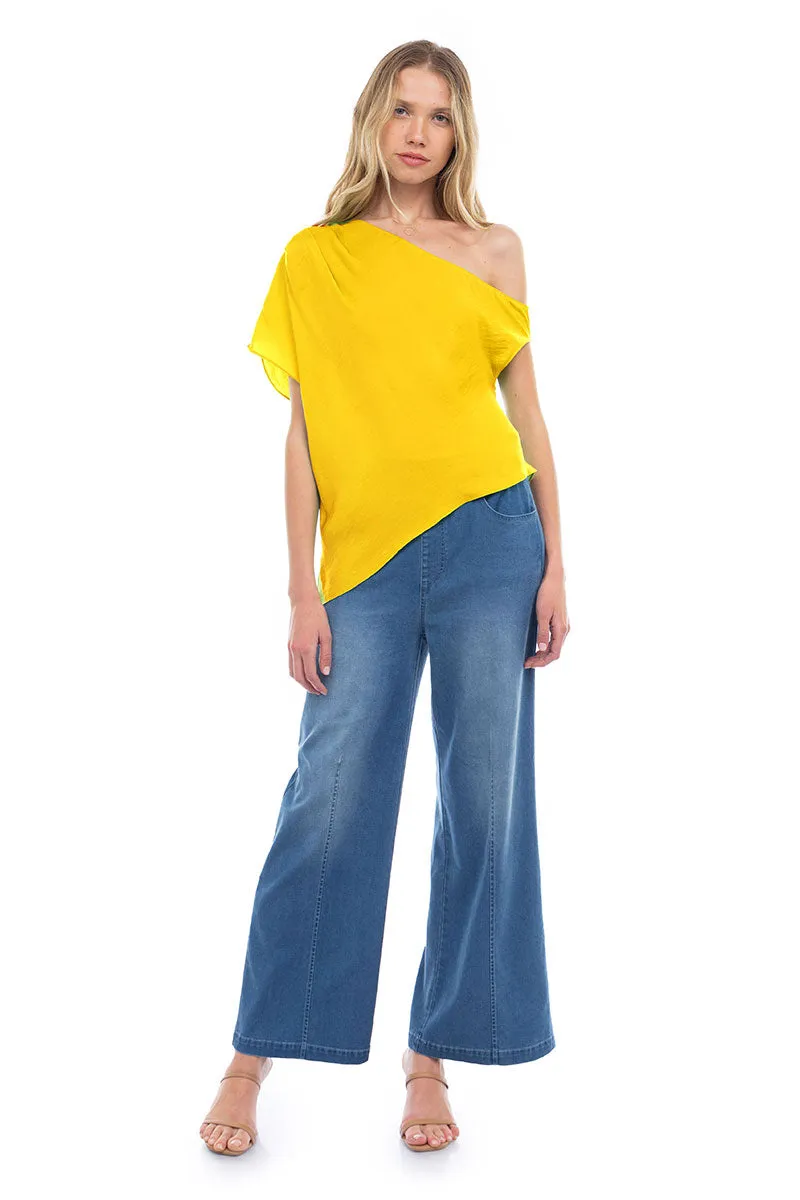 Short Sleeve Off Shoulder Blouse