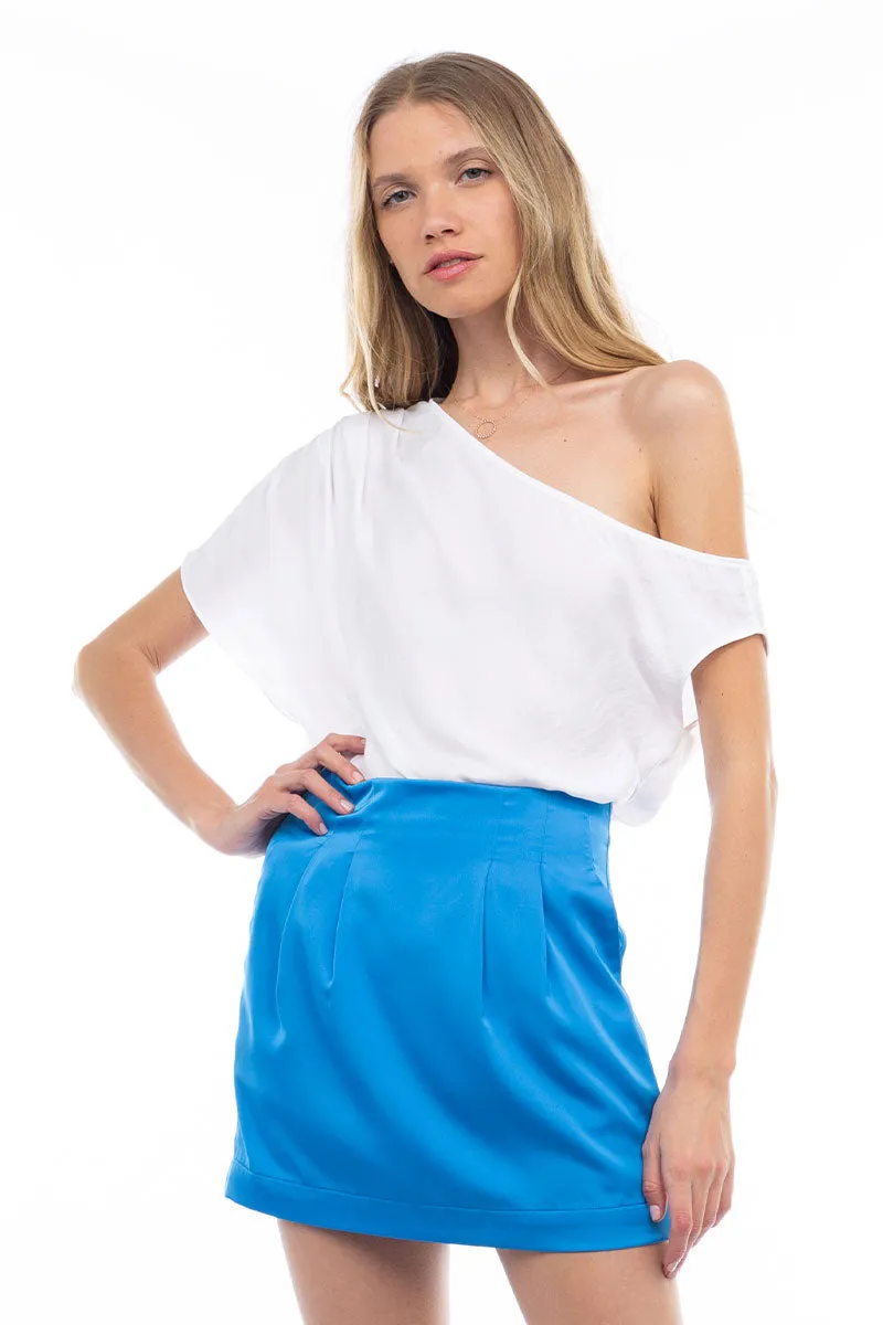 Short Sleeve Off Shoulder Blouse