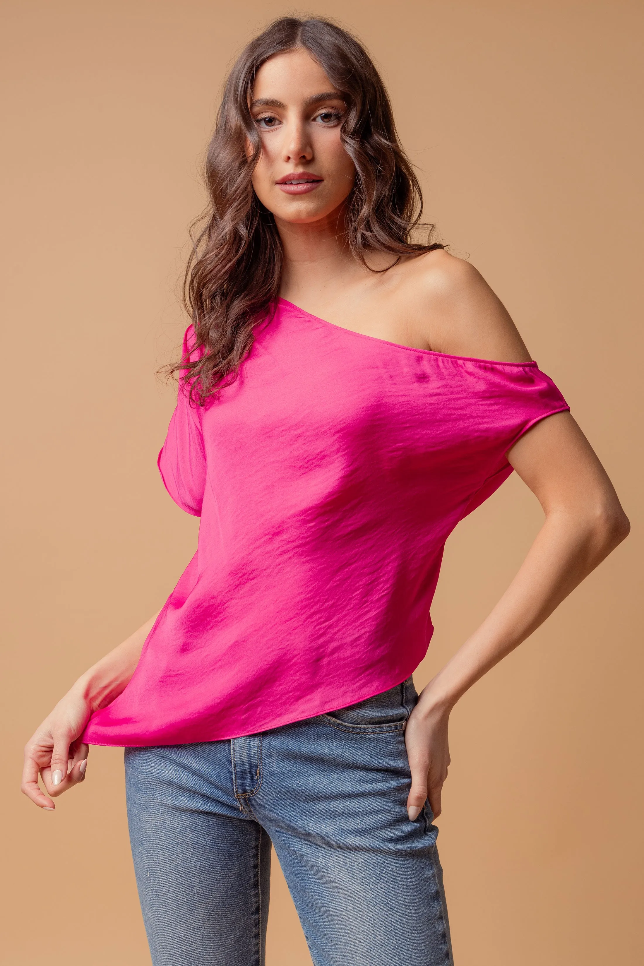 Short Sleeve Off Shoulder Blouse