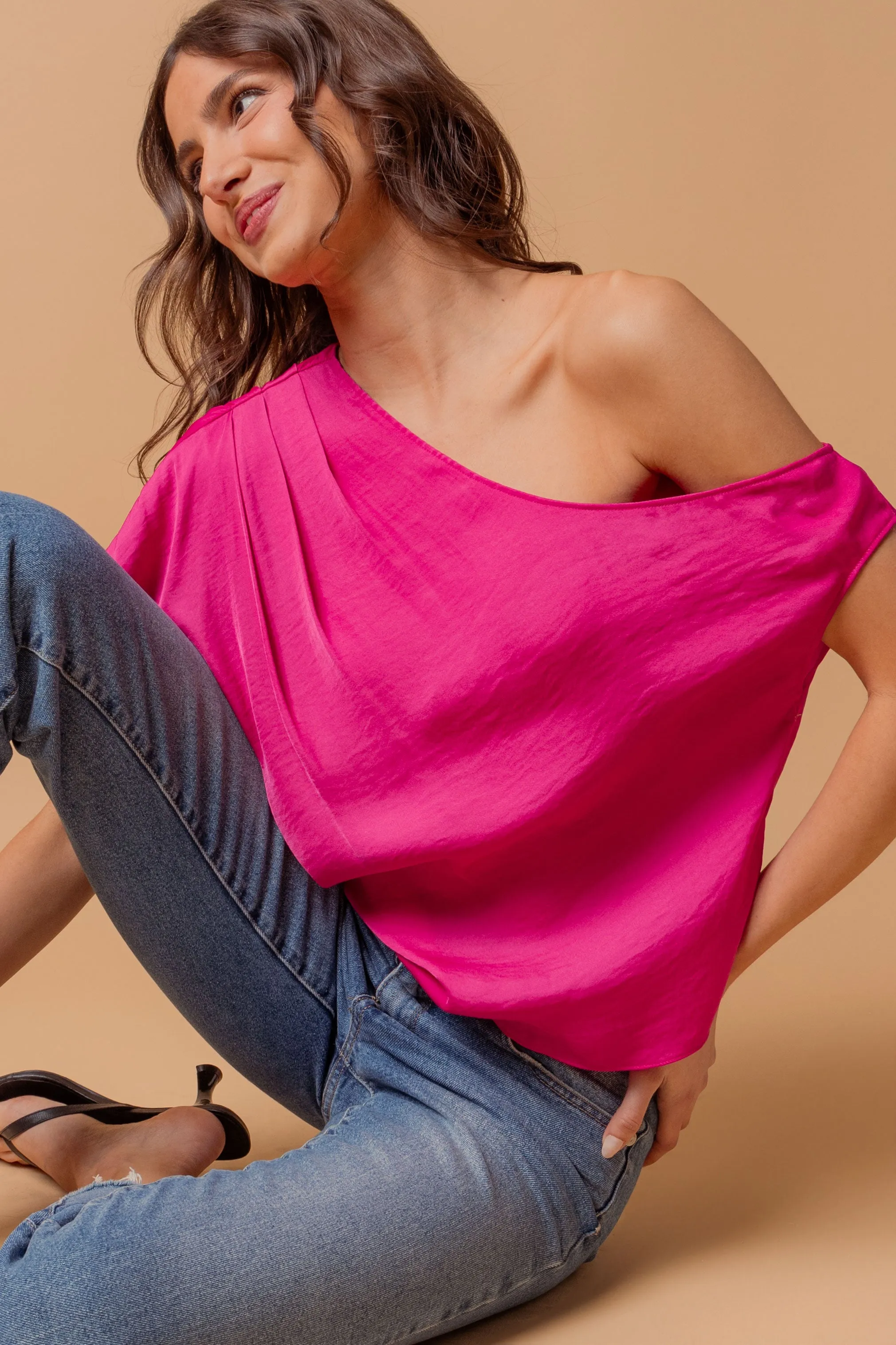 Short Sleeve Off Shoulder Blouse
