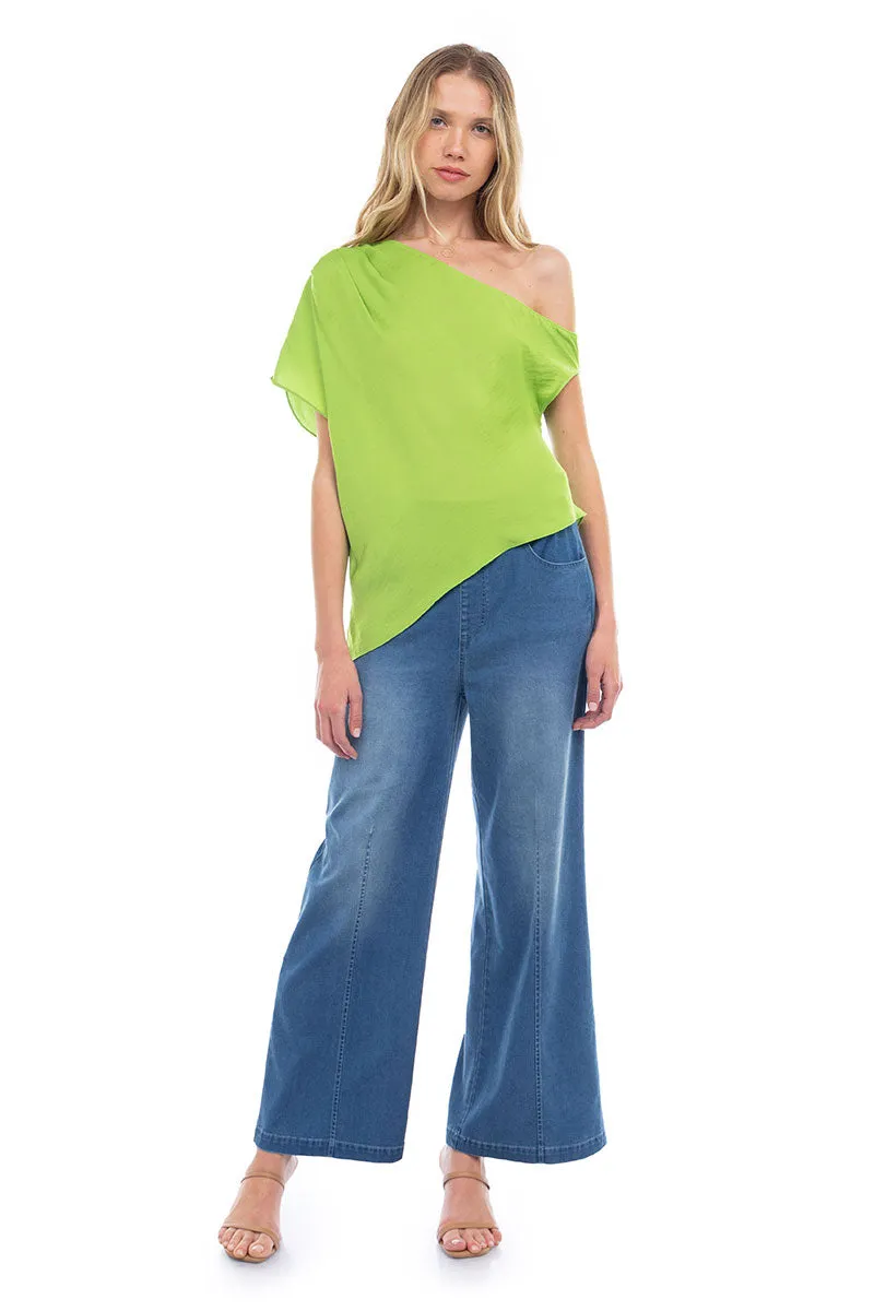 Short Sleeve Off Shoulder Blouse