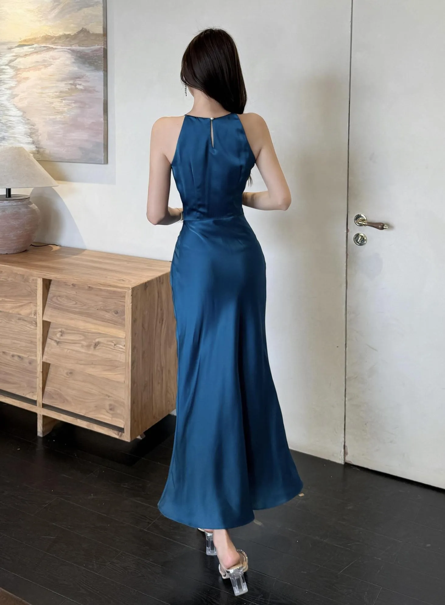 Slinky Shirred Cami Dress with a Flattering Fit