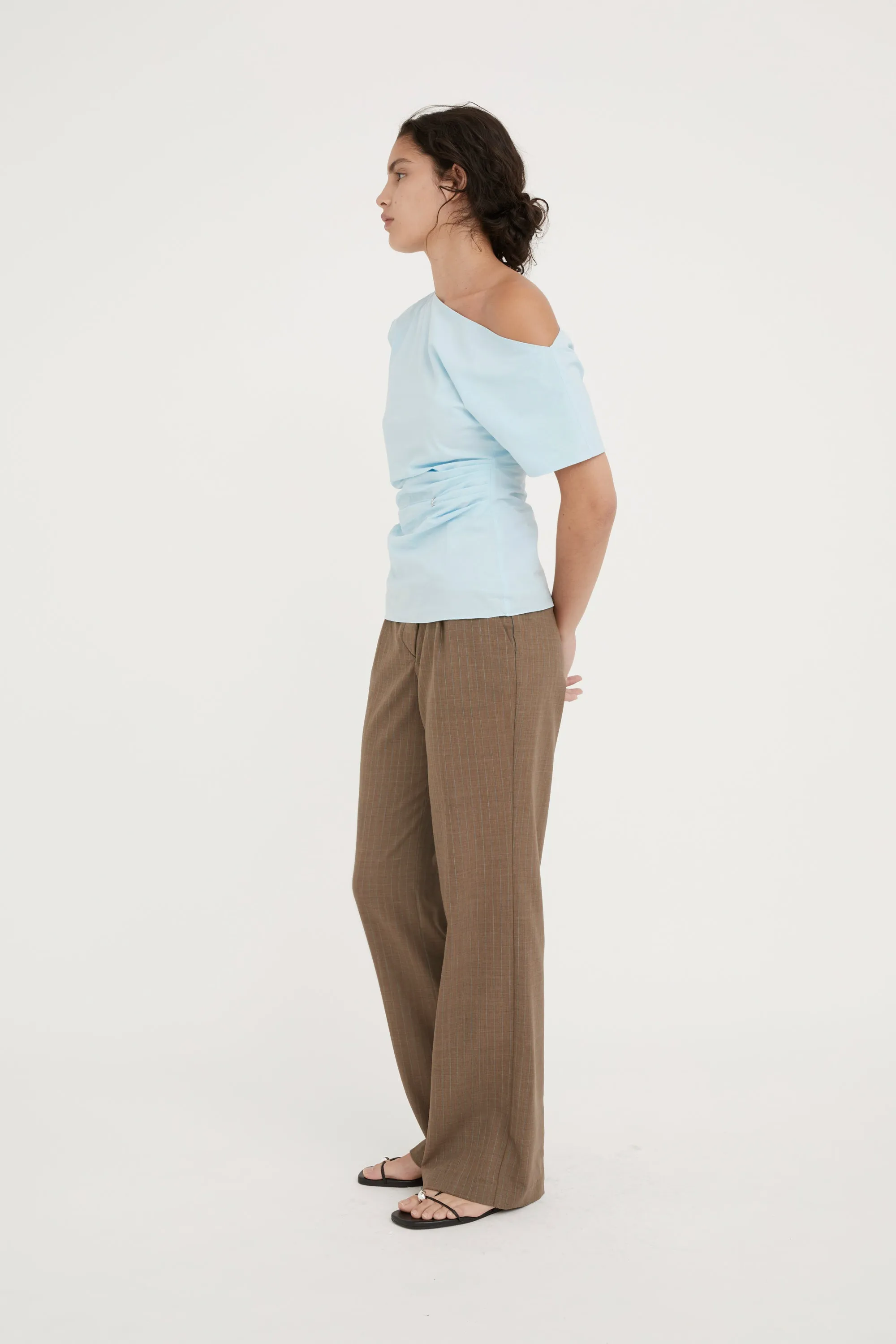 SLYVIE COTTON BLOUSE - ICE BLUE