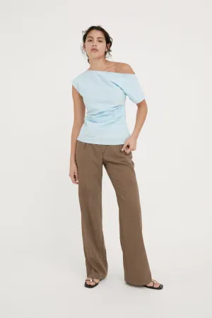 SLYVIE COTTON BLOUSE - ICE BLUE