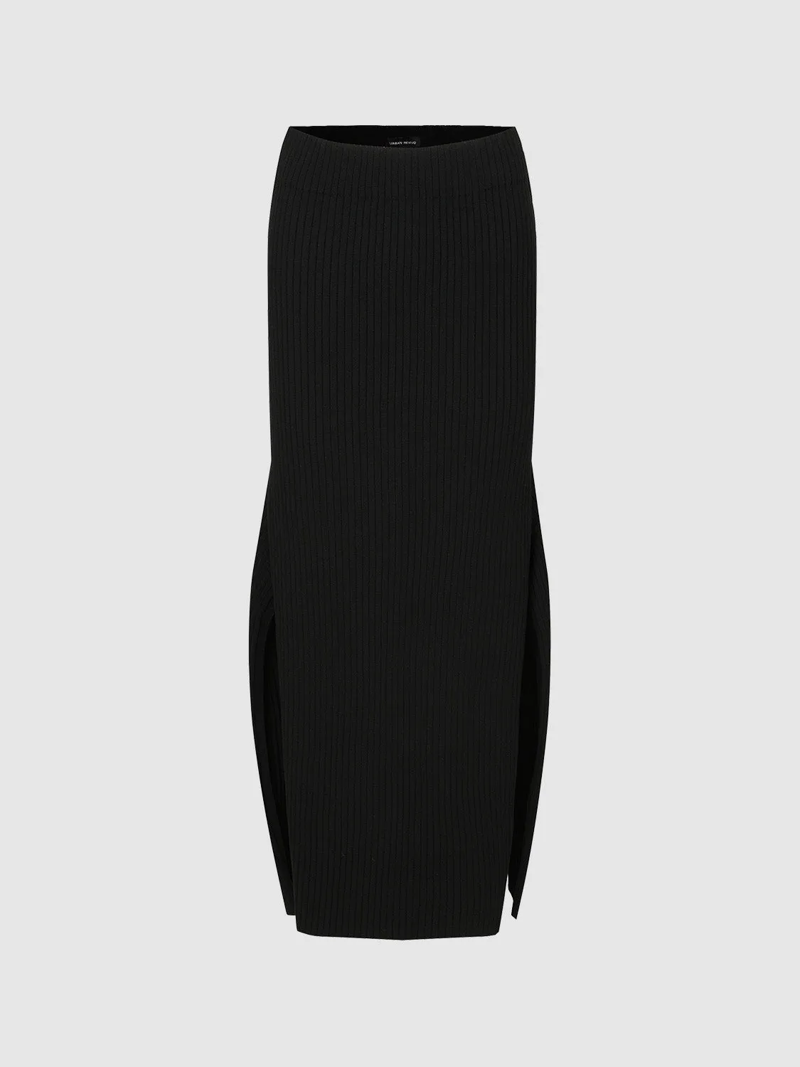 Split Hem Knitted Skirts