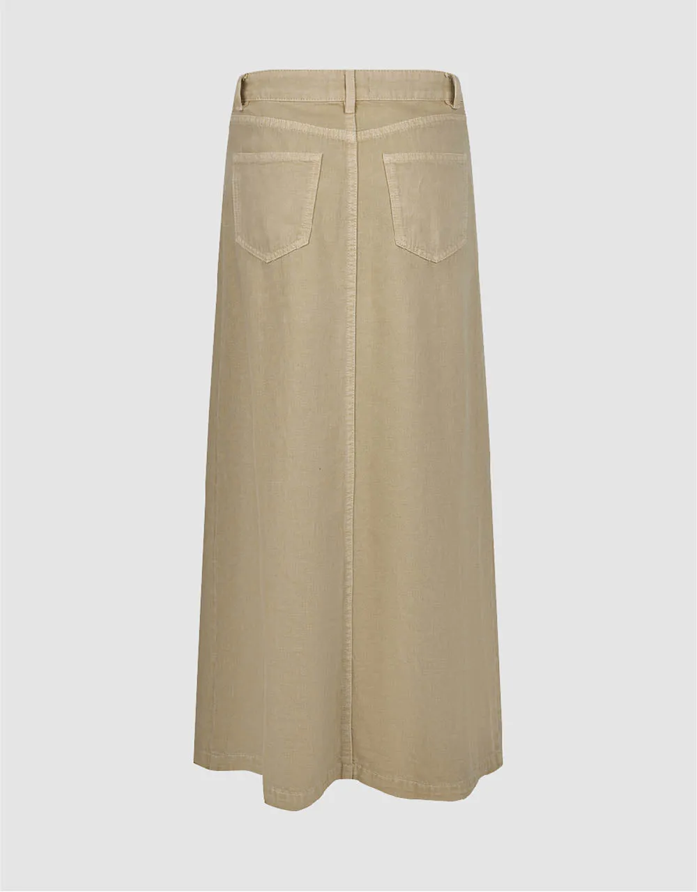Split Hem Straight Denim Skirt
