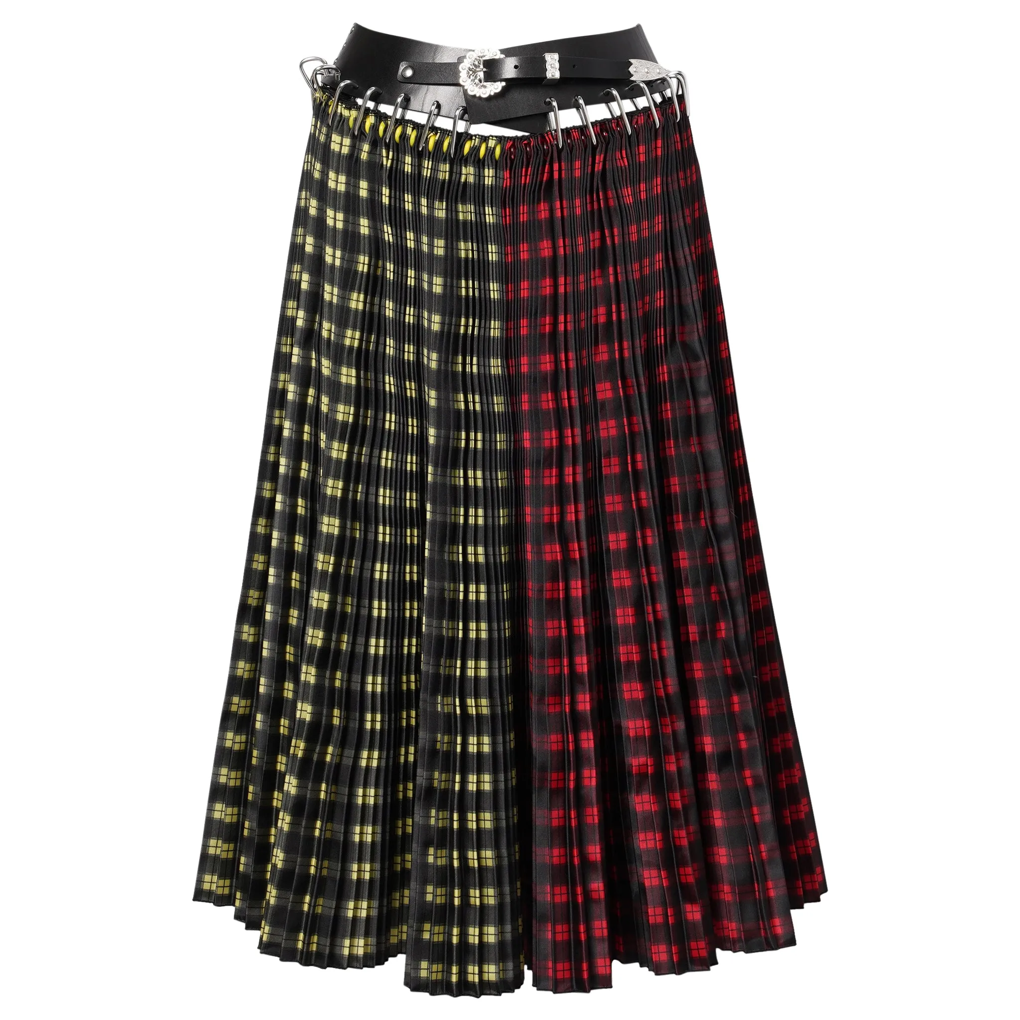 SPLIT MIDI CARABINER SKIRT / MULTI