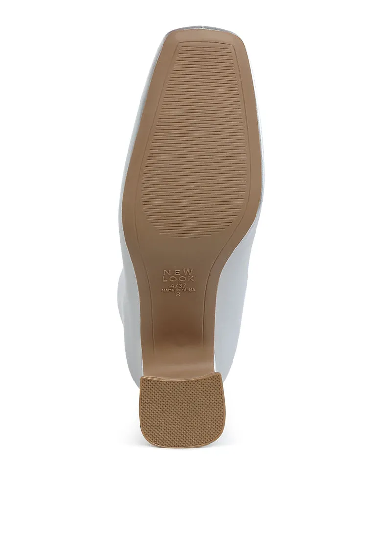 Square Toe Metallic Ankle Boots By RUW