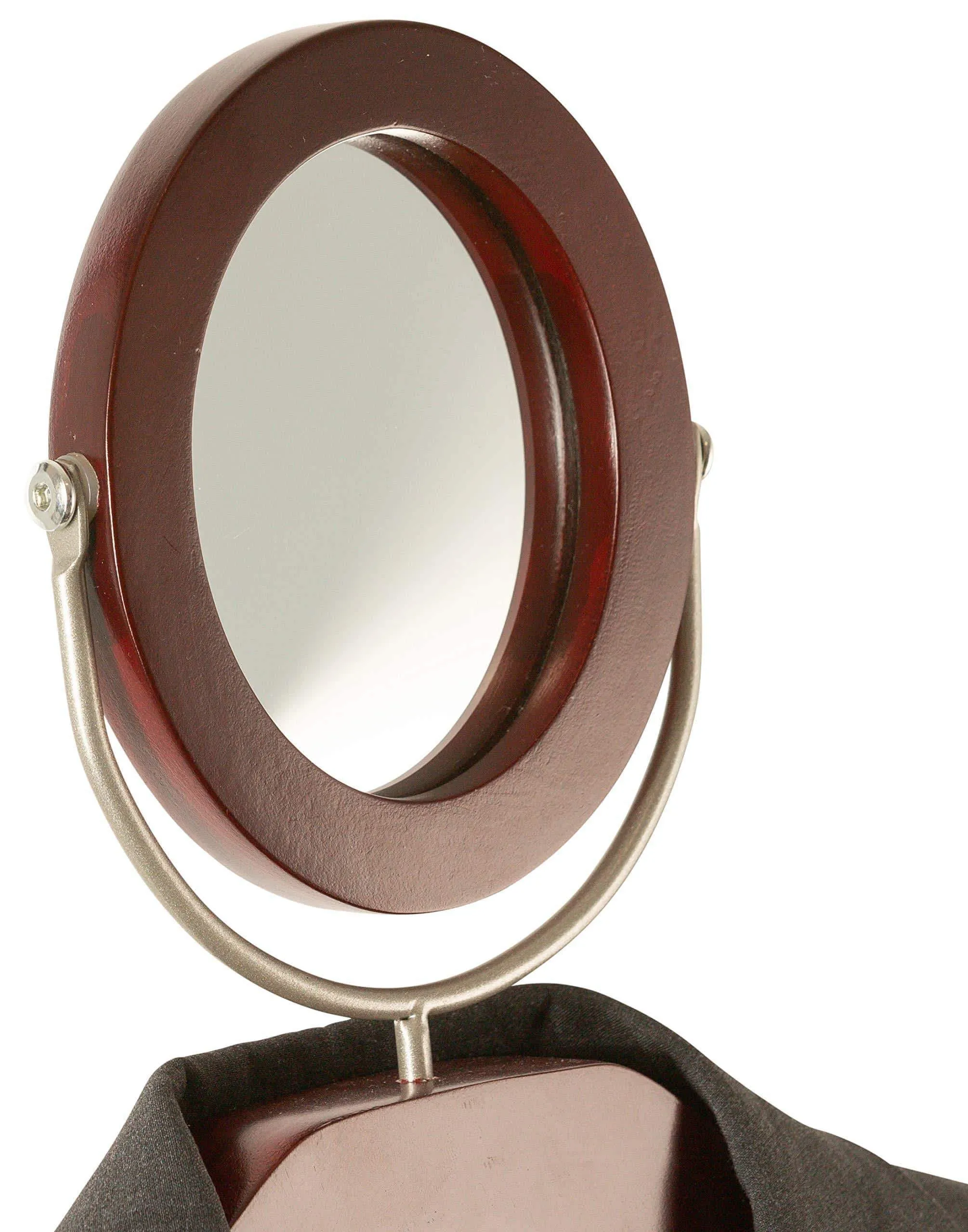 StorageMaid Clothes Valet Stand with Mirror - Beautiful Solid Mahogany Hardwood Wardrobe Valet Stand for Clothes with Trouser Bar, Jacket Hanger, Tray Organizer, Tie & Belt Hook and Shoe Rack