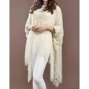 Stylish Round Neck Openwork Short Sleeve Sweater For Women - White One Size(fit Size Xs To M)