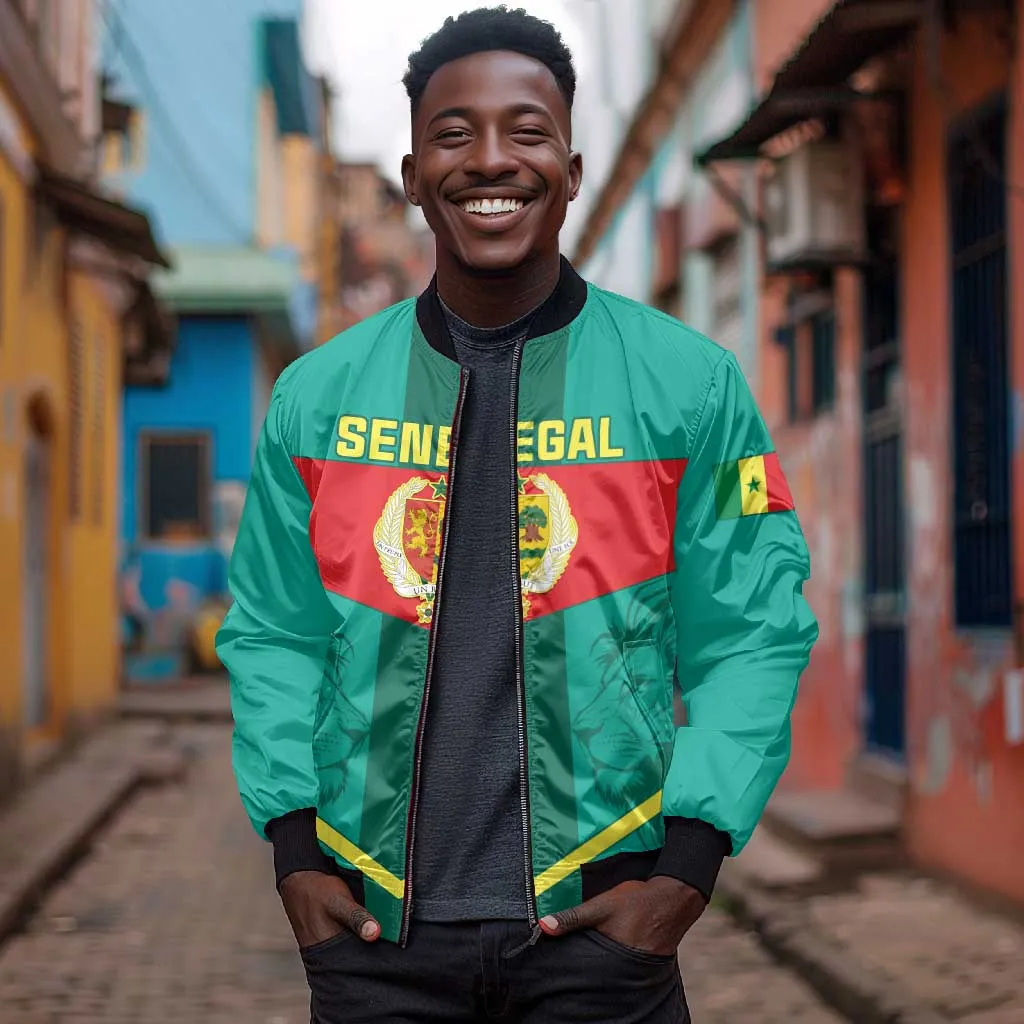 Support the Lions of Teranga - Senegal Football Bomber Jacket LT01