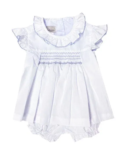 Sweet Baby Smocked Gray Popover Set