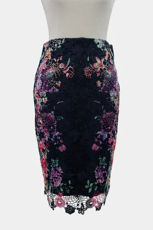 TEMT Navy, Multi Pencil Skirt