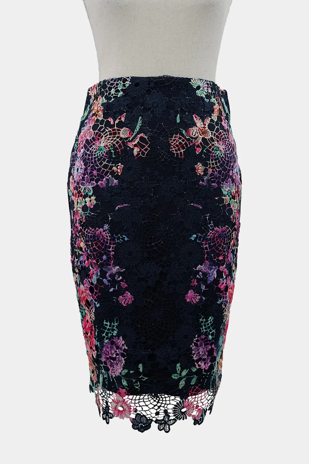 TEMT Navy, Multi Pencil Skirt