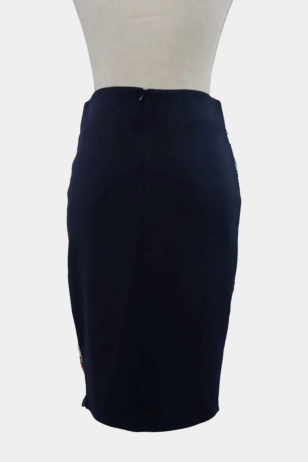TEMT Navy, Multi Pencil Skirt