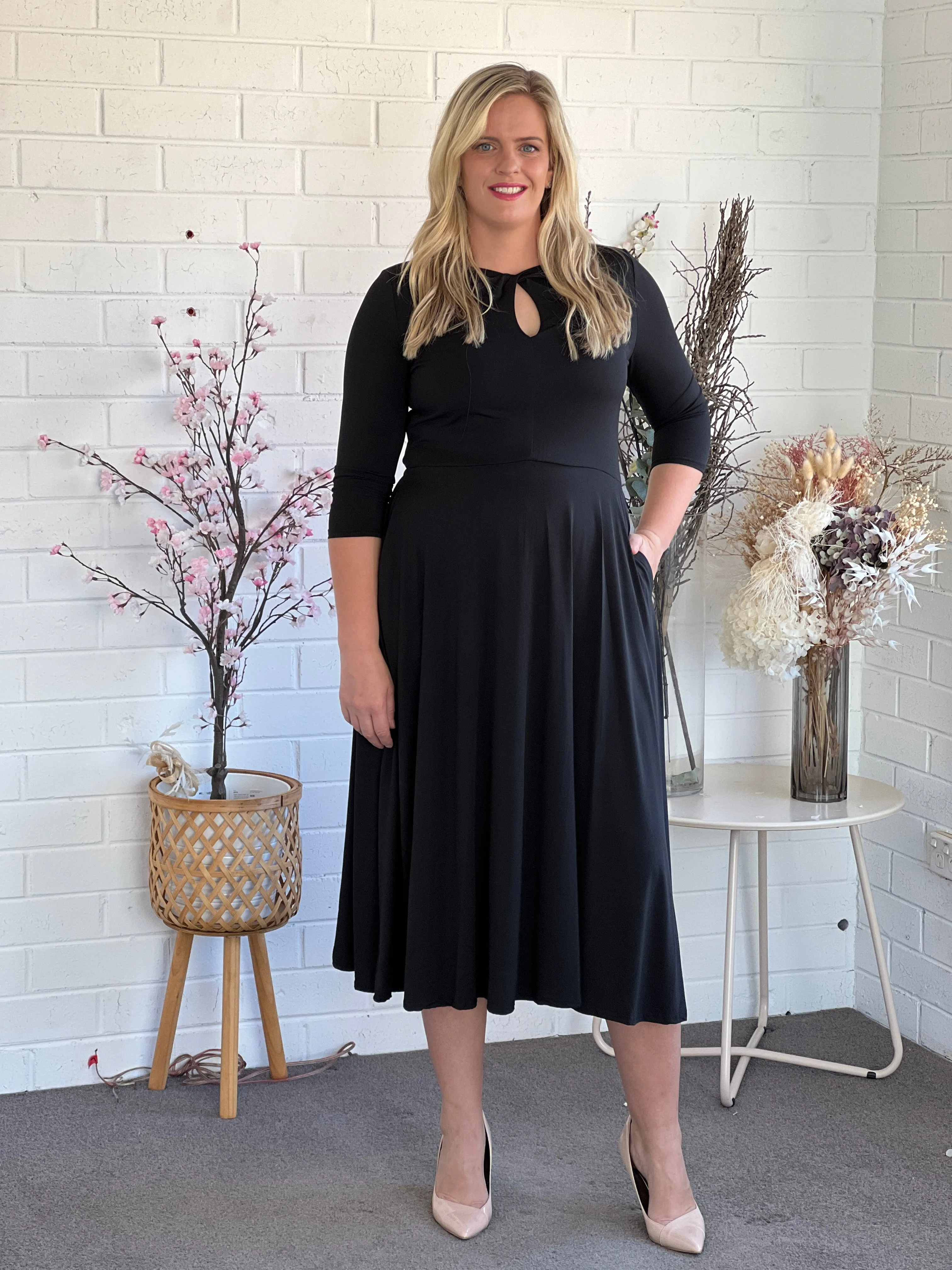Tessa Black Jersey dress