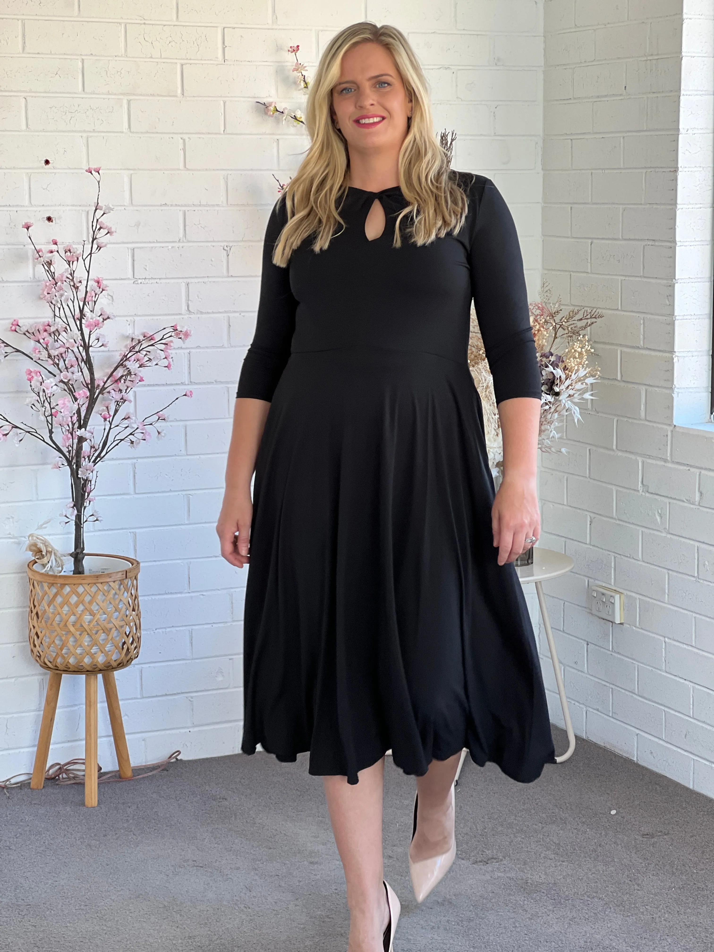 Tessa Black Jersey dress