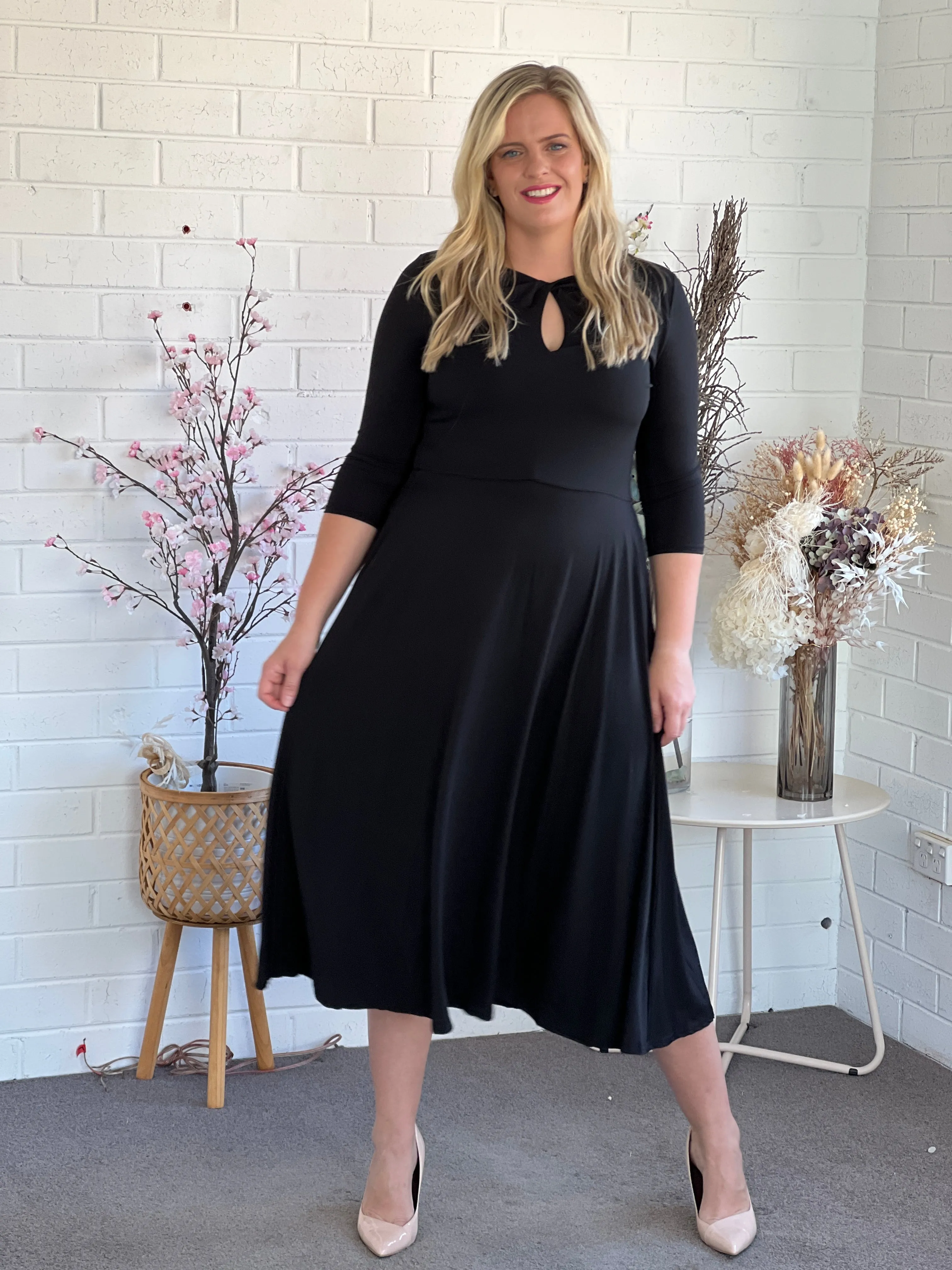 Tessa Black Jersey dress