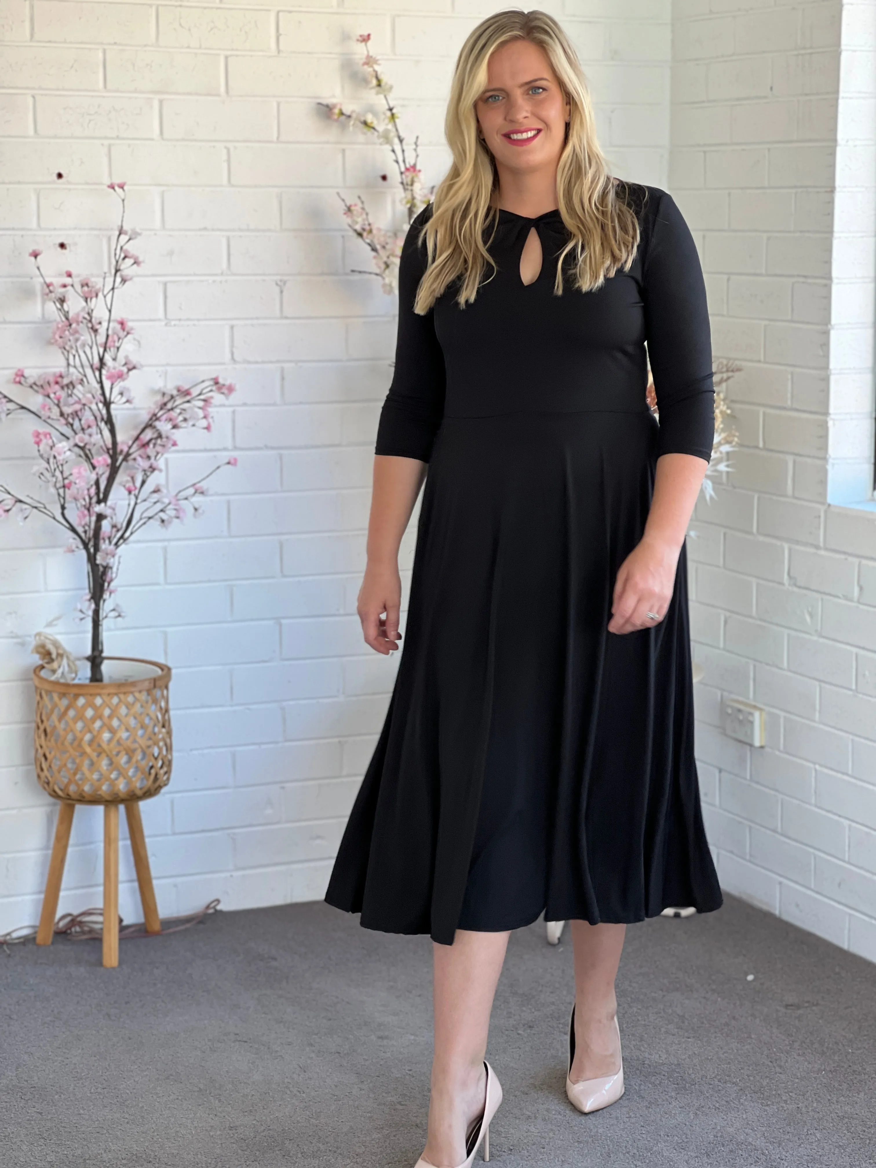 Tessa Black Jersey dress