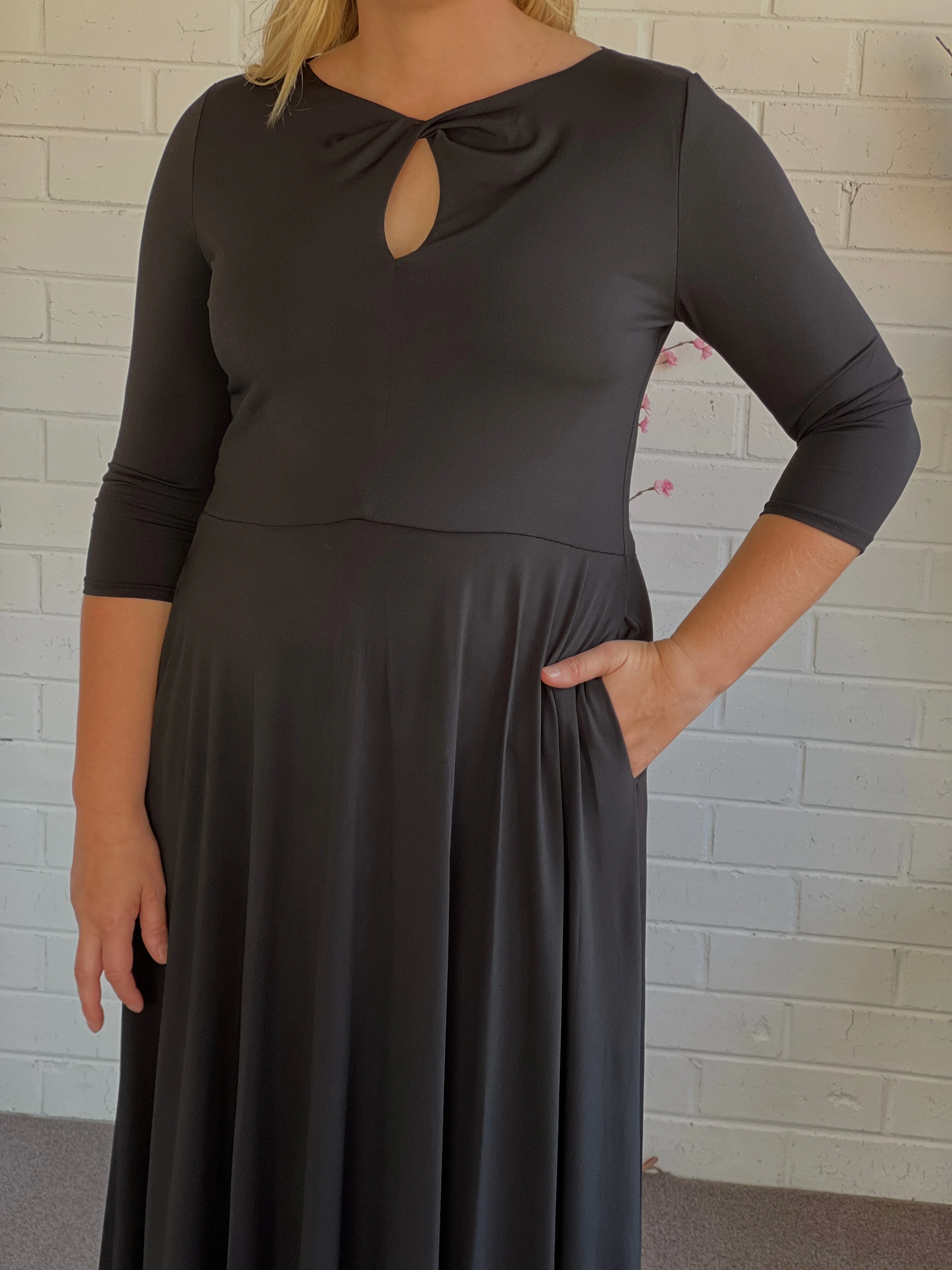 Tessa Black Jersey dress