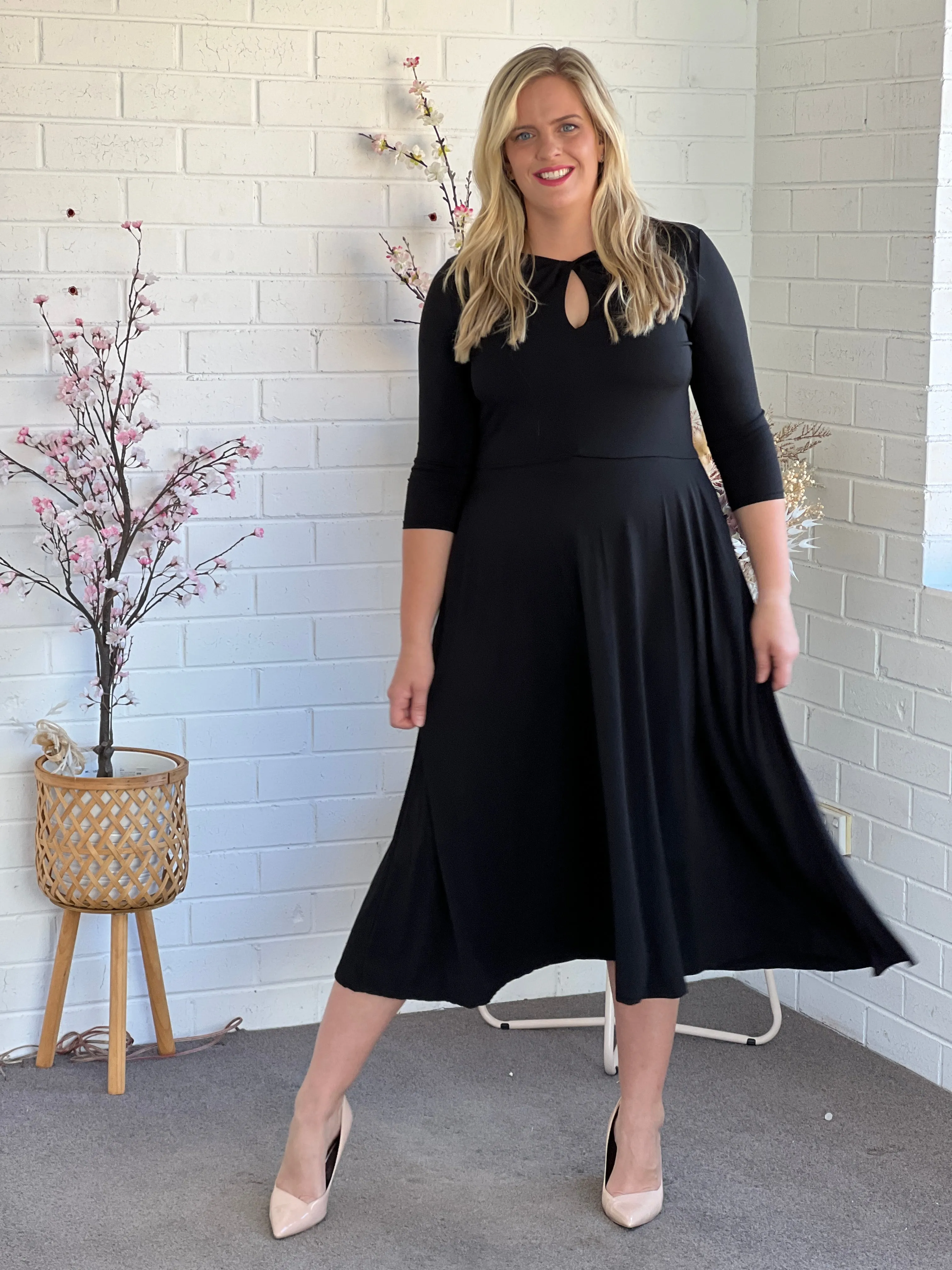 Tessa Black Jersey dress