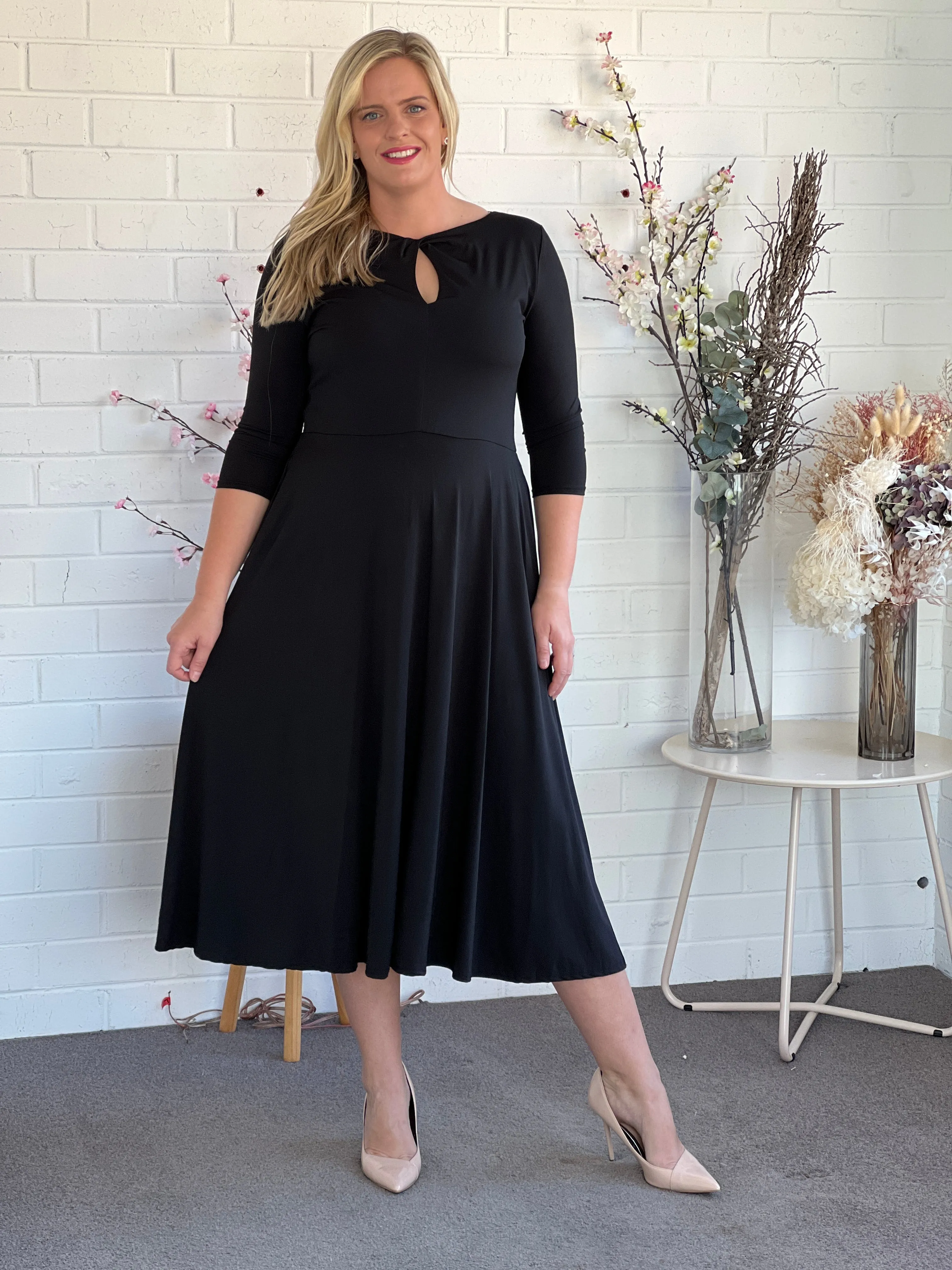 Tessa Black Jersey dress