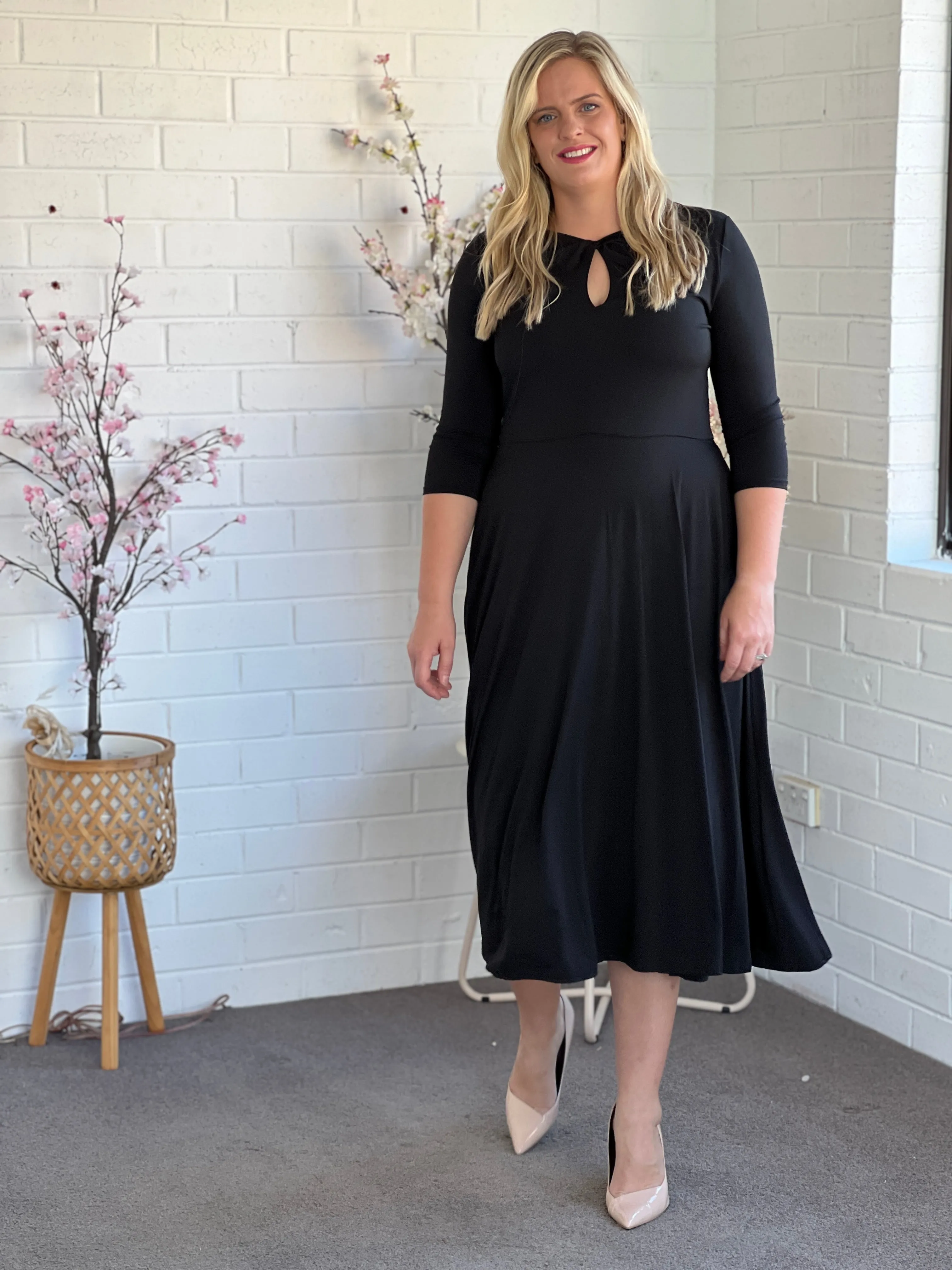 Tessa Black Jersey dress