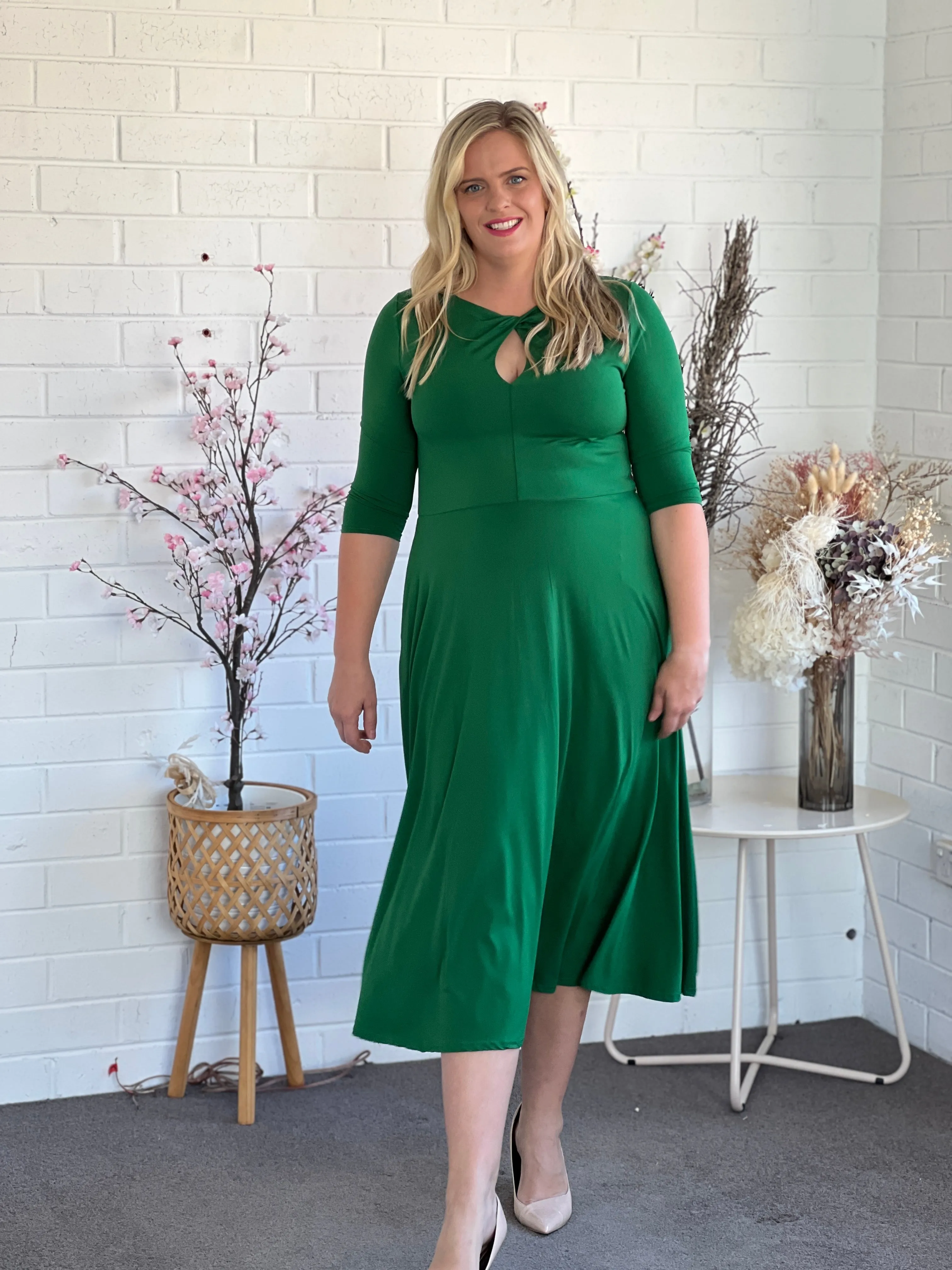 Tessa Emerald Jersey dress