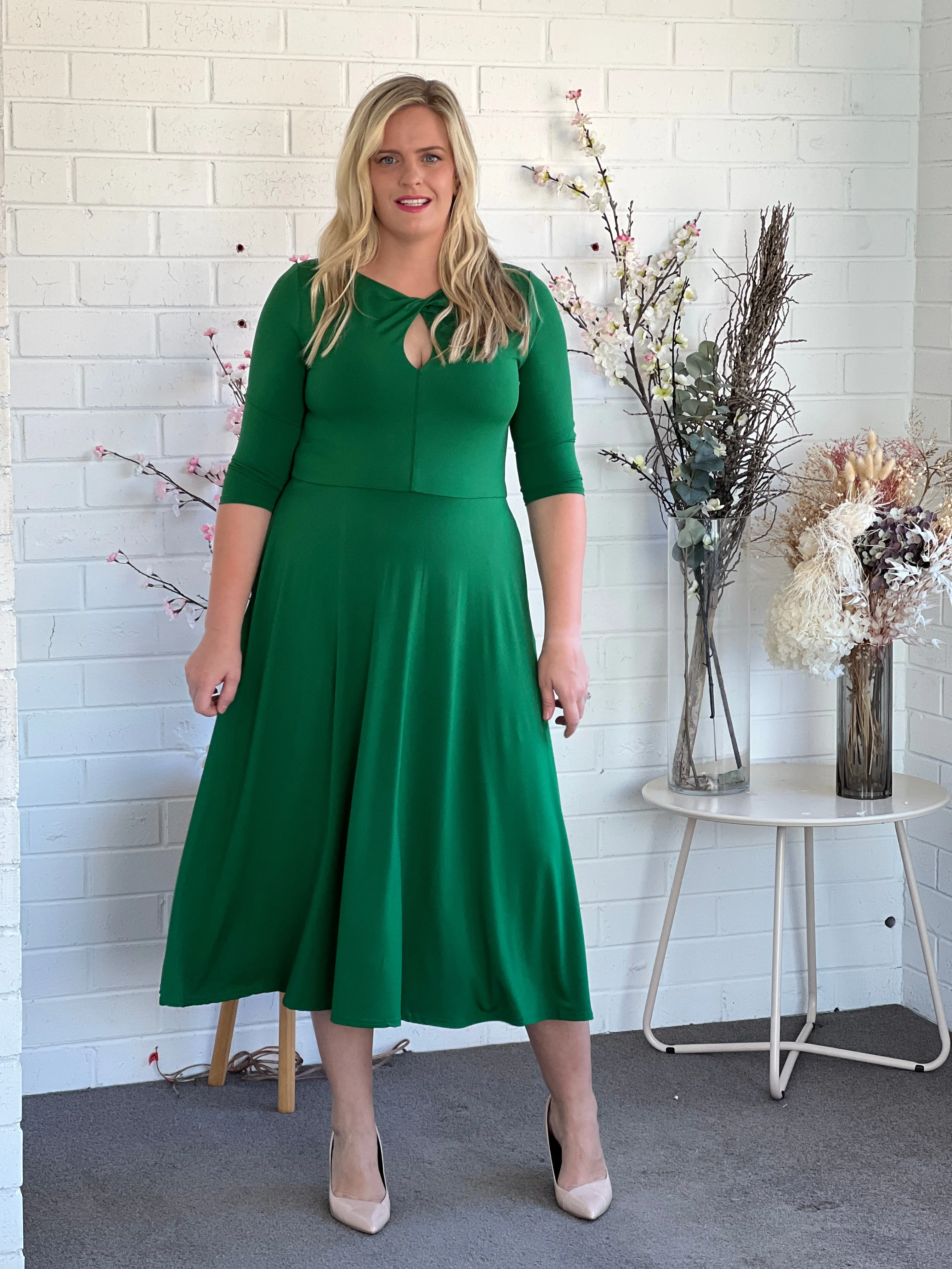Tessa Emerald Jersey dress