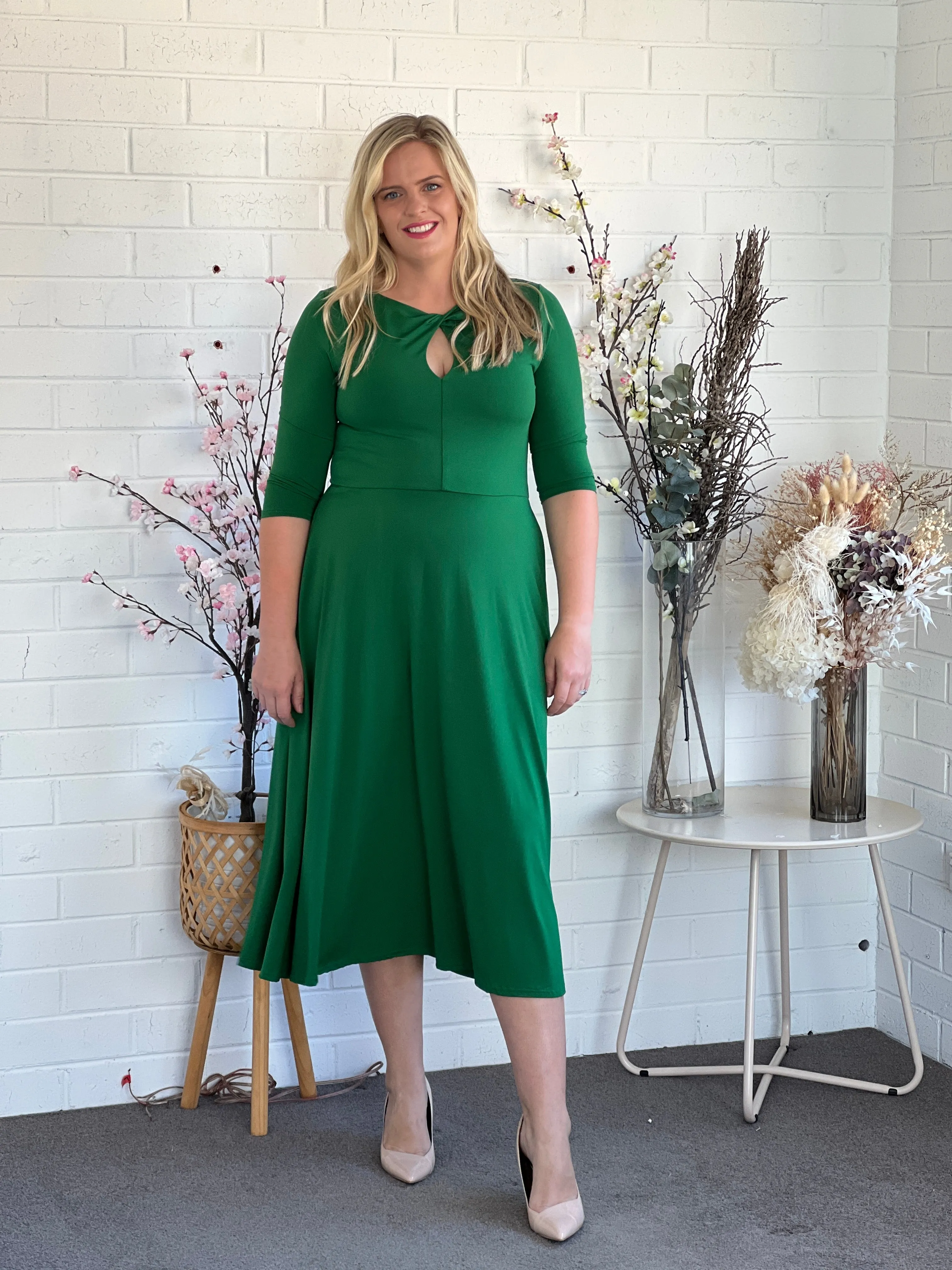 Tessa Emerald Jersey dress