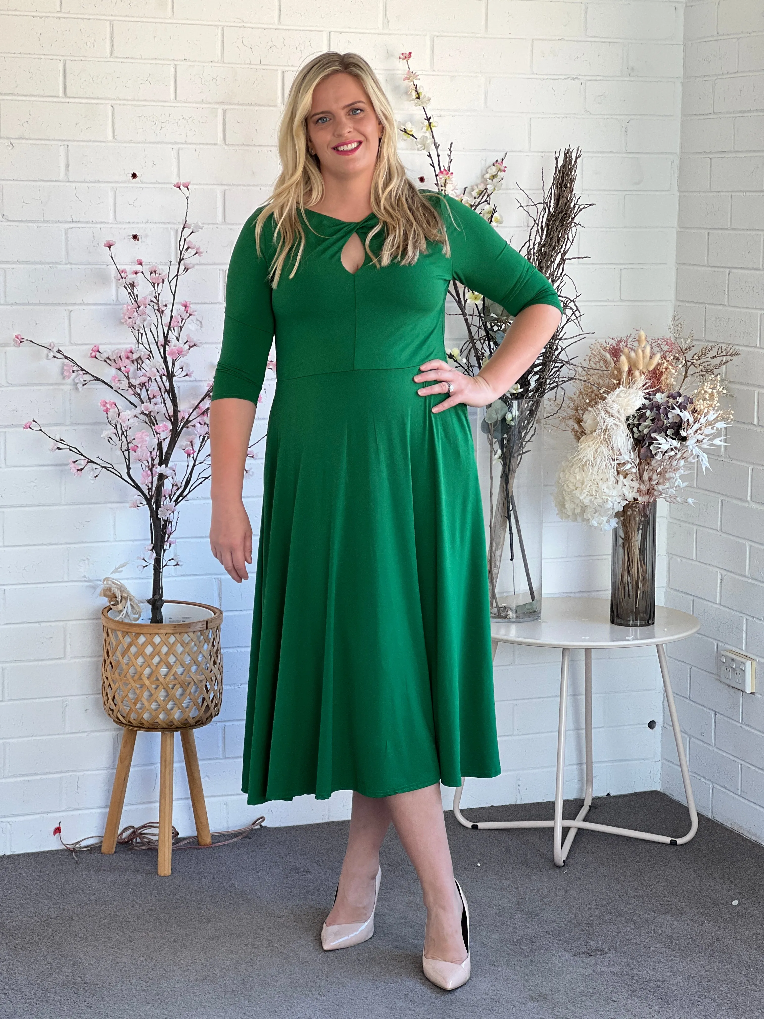 Tessa Emerald Jersey dress