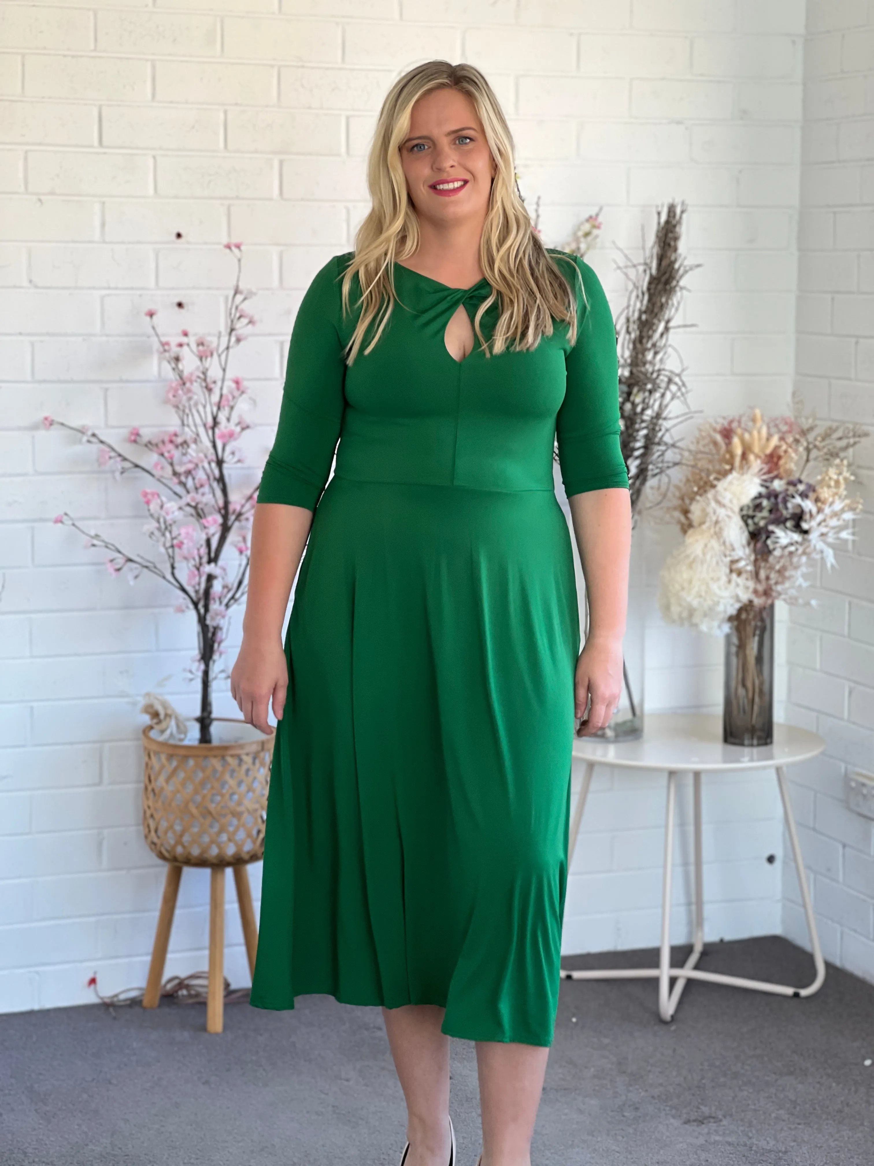Tessa Emerald Jersey dress