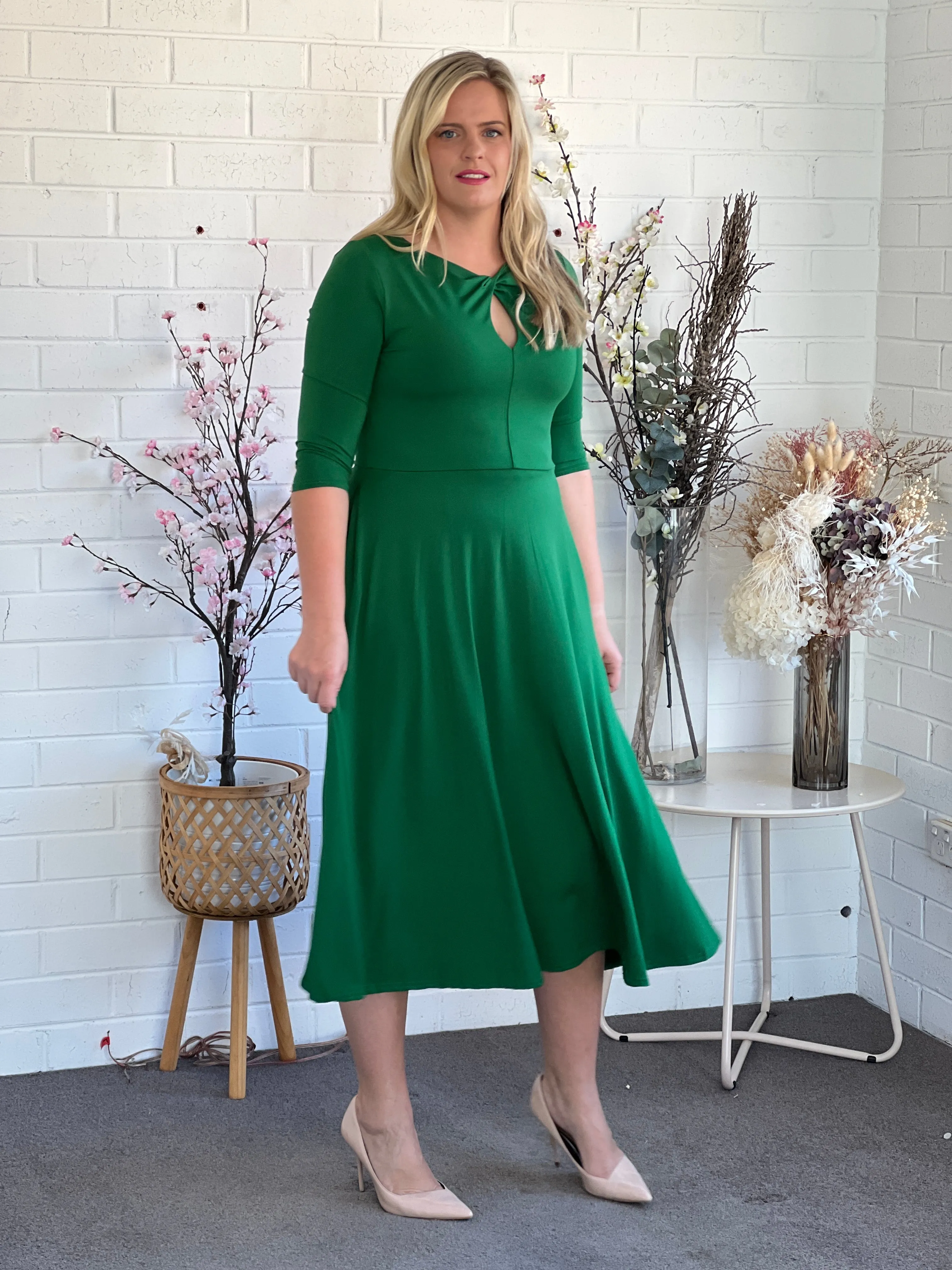 Tessa Emerald Jersey dress