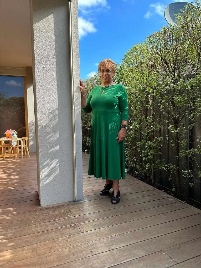 Tessa Emerald Jersey dress