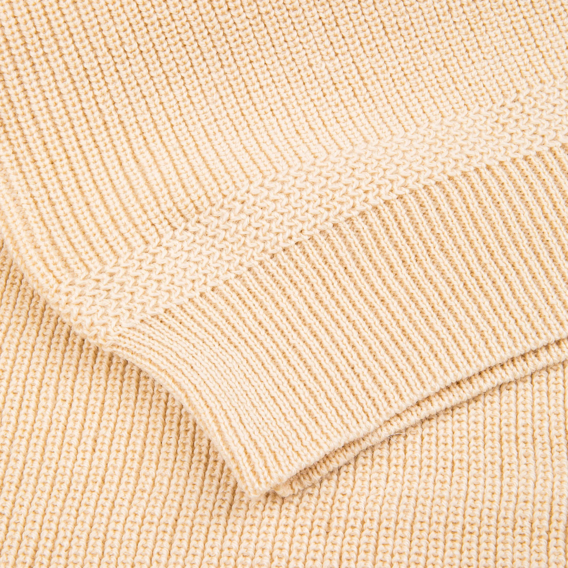 The Real McCoy's Fisherman's Turtle Neck Sweater Ecru