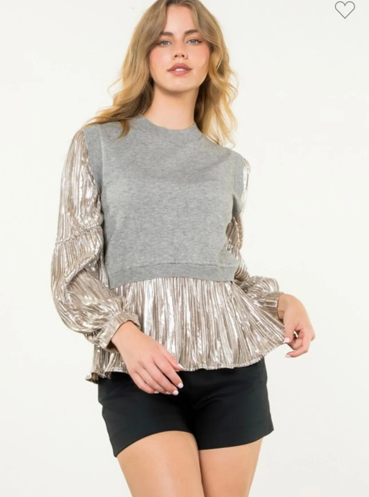 THML Gray & Pewter Blouse
