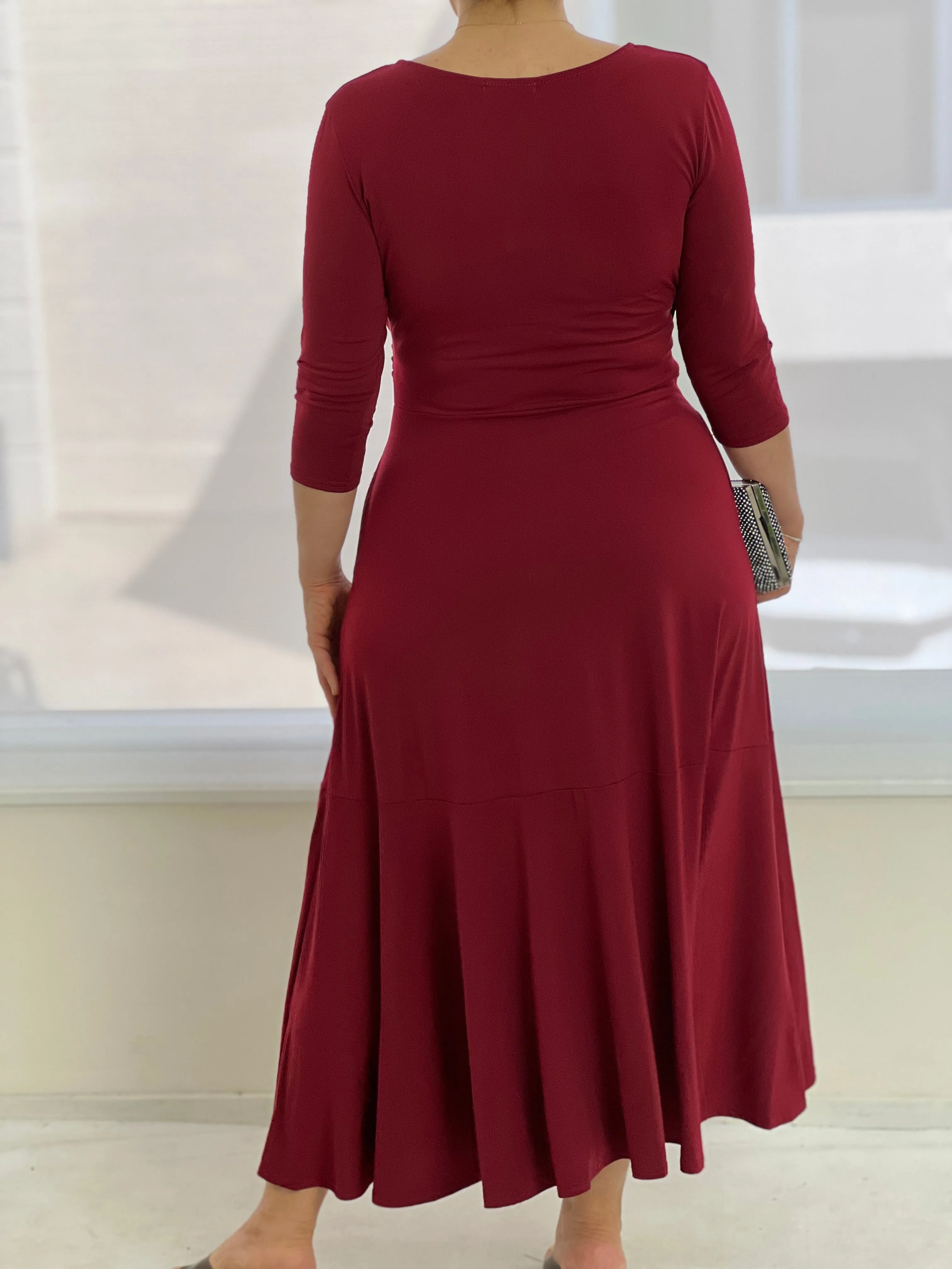 Tiaro Burgundy Jersey dress