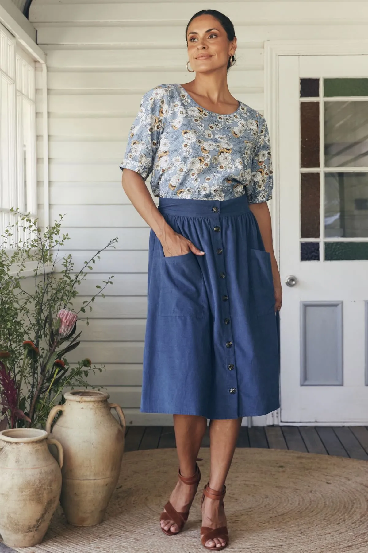 Tilly Skirt - Ocean
