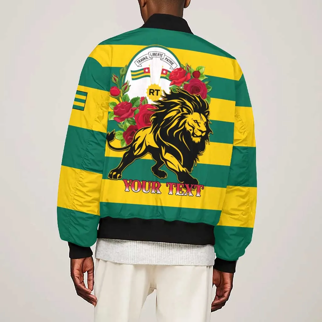 Togo Independence Day Bomber Jacket Lion With Rosa Flag Style LT01