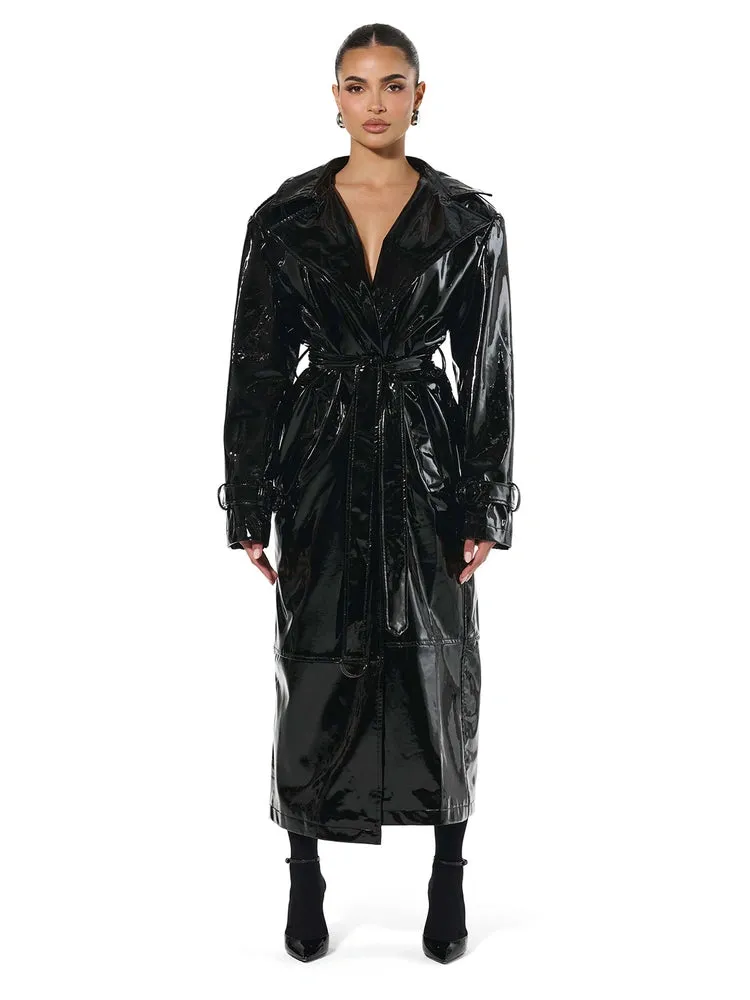Vinyl Trench Coat