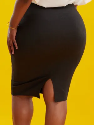Vivo Basic Waridi Pencil Skirt - Dark Grey