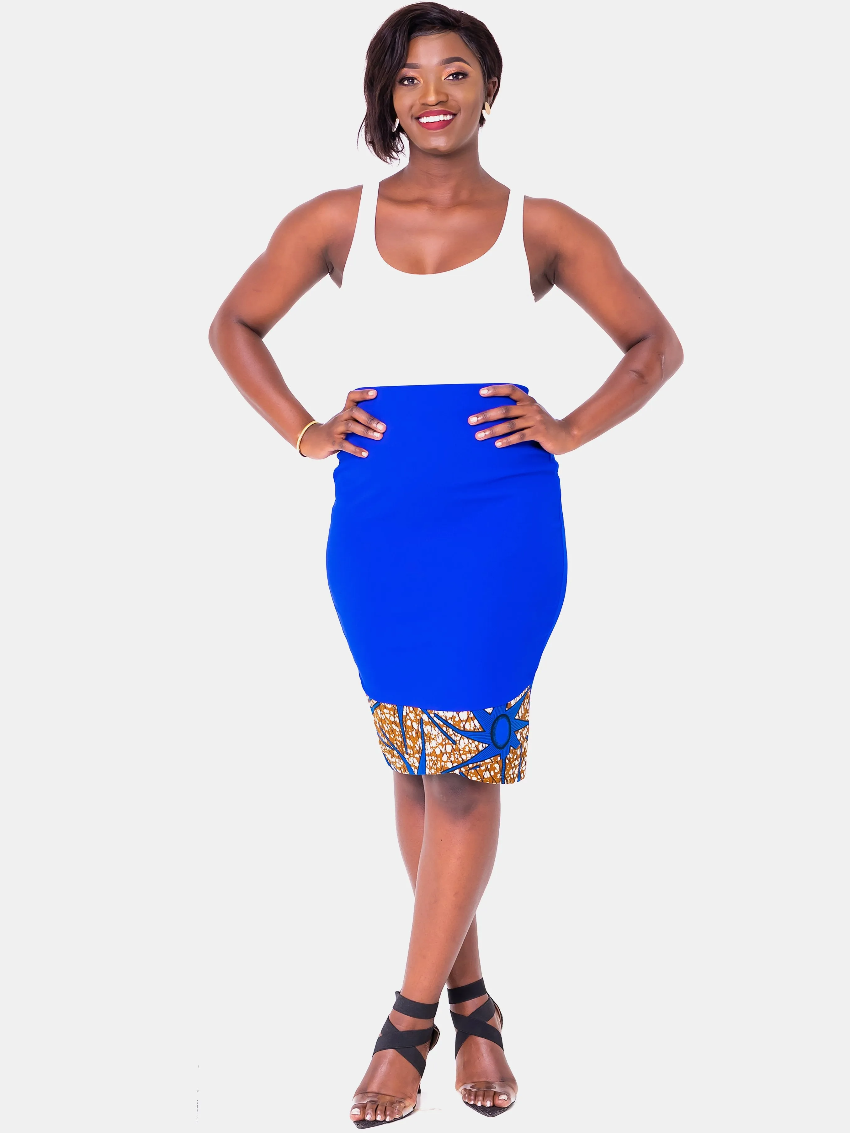 Vivo Swazuri Pencil Skirt - Royal Blue