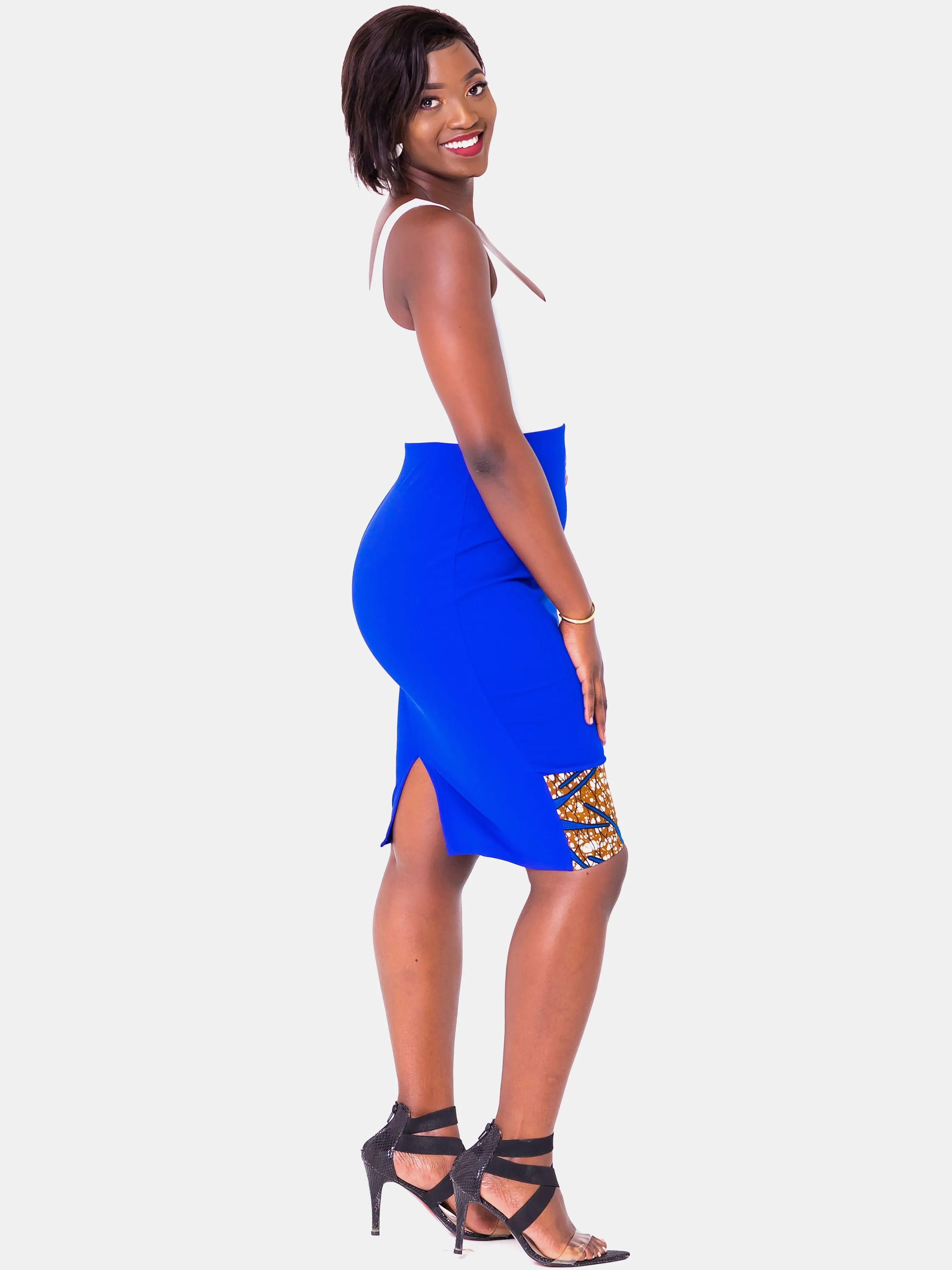 Vivo Swazuri Pencil Skirt - Royal Blue